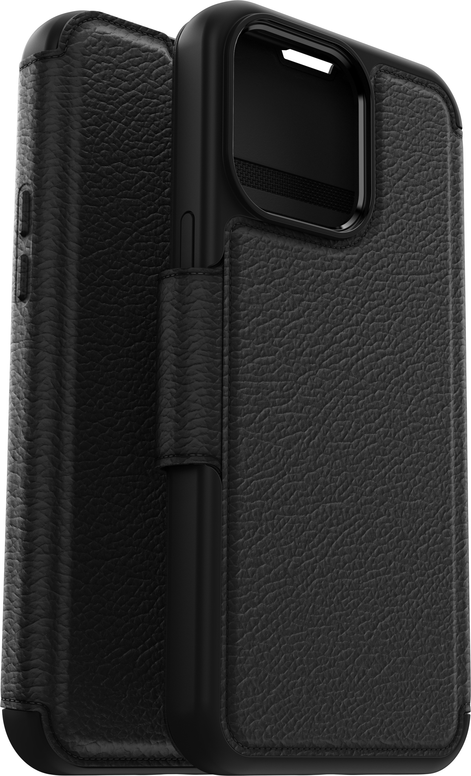 Otterbox Strada MagSafe -lompakkokotelo, iPhone 15 Pro Max, musta