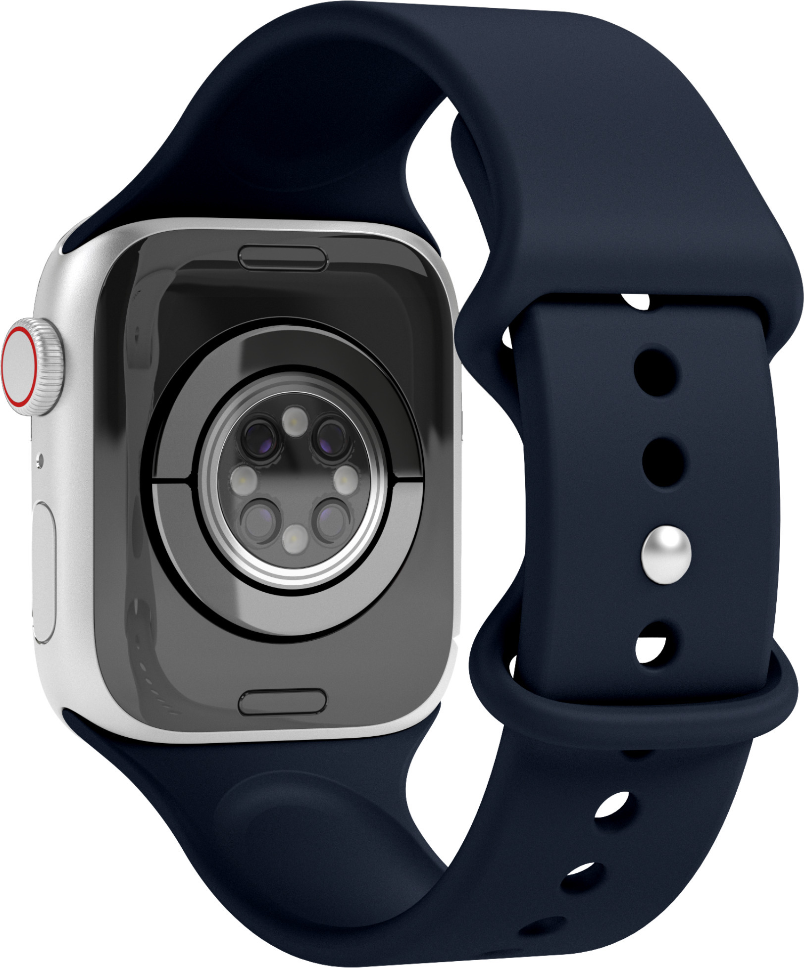 Vonmählen Classic Band -silikoniranneke, Apple Watch 42 / 44 / 45 / 49, musta