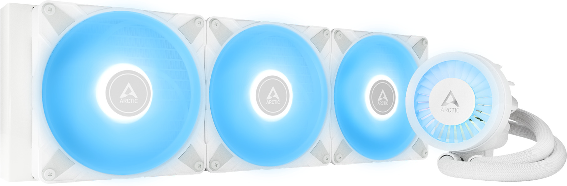 Arctic Liquid Freezer III 420 ARGB -nestejäähdytysjärjestelmä, valkoinen