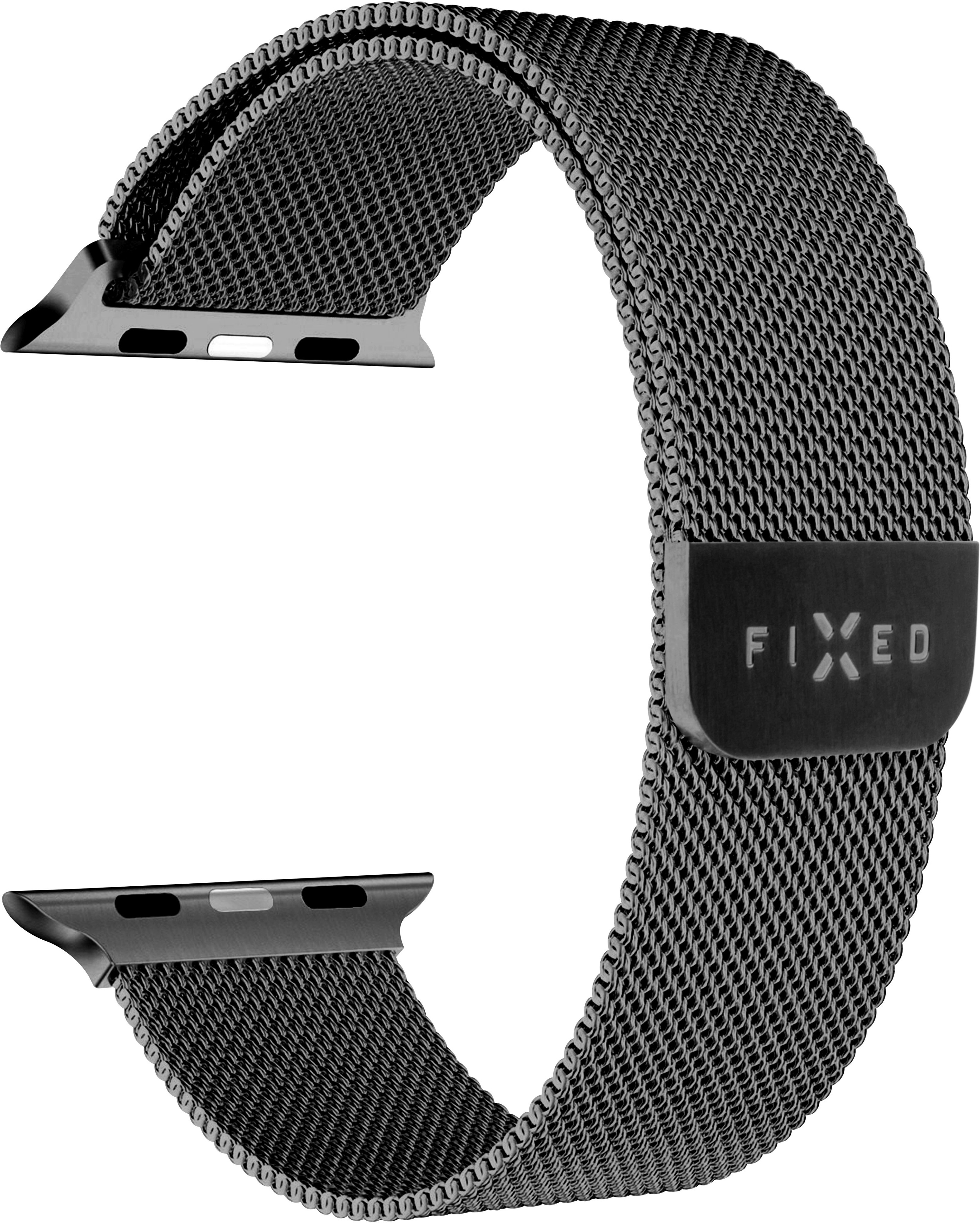 Fixed älykellon mesh-ranneke, Apple Watch 38 / 40 / 41 mm, musta