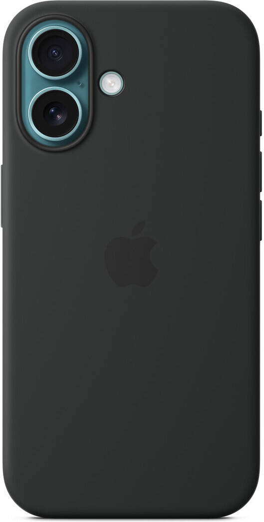 Apple iPhone 16 silikonikuori MagSafella, musta