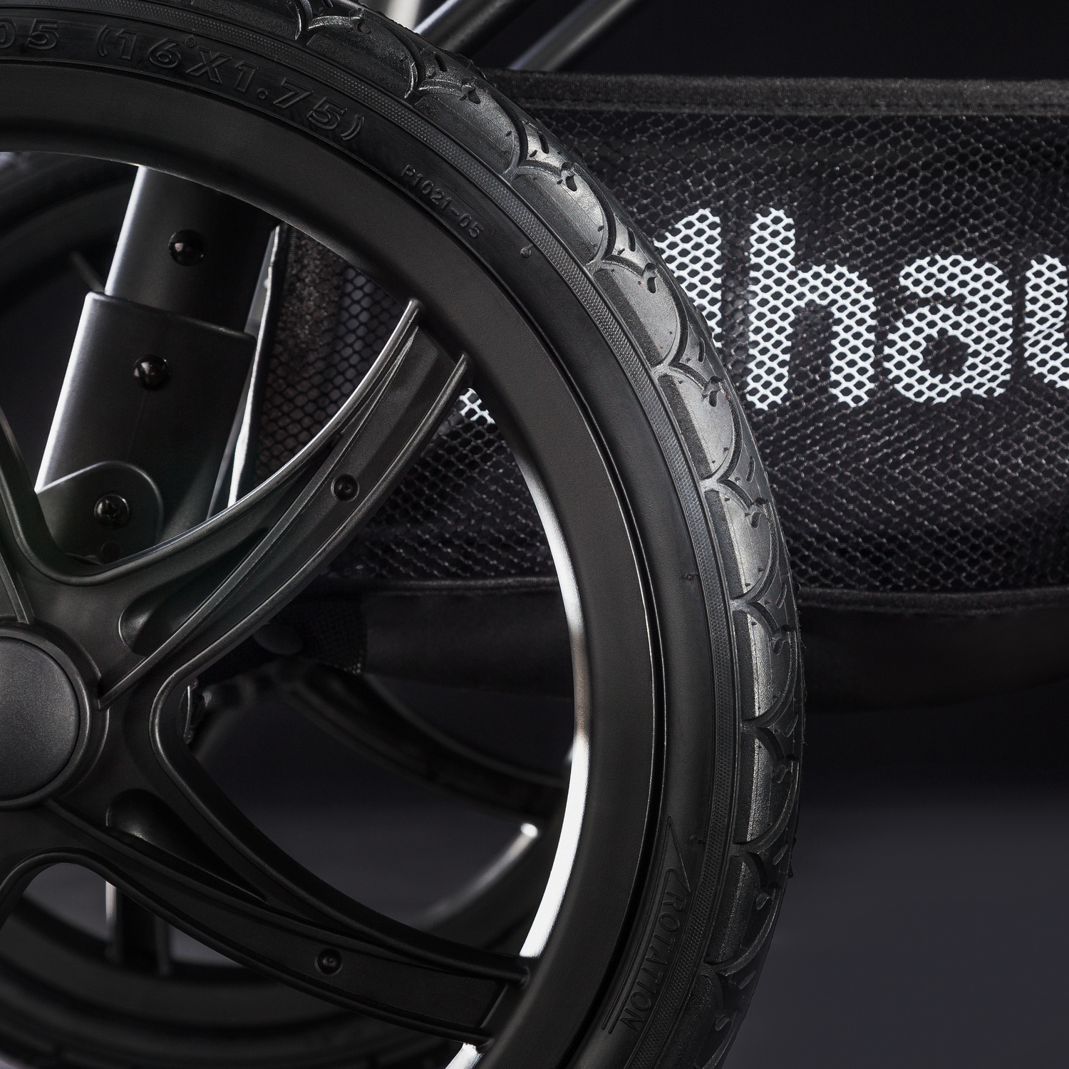 Hauck Runner -rattaat, Black / Neon