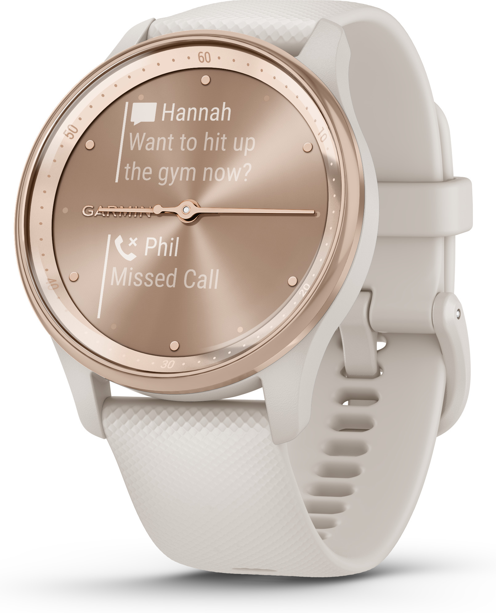 Garmin Vivomove Trend -hybridiälykello, persikka/kulta