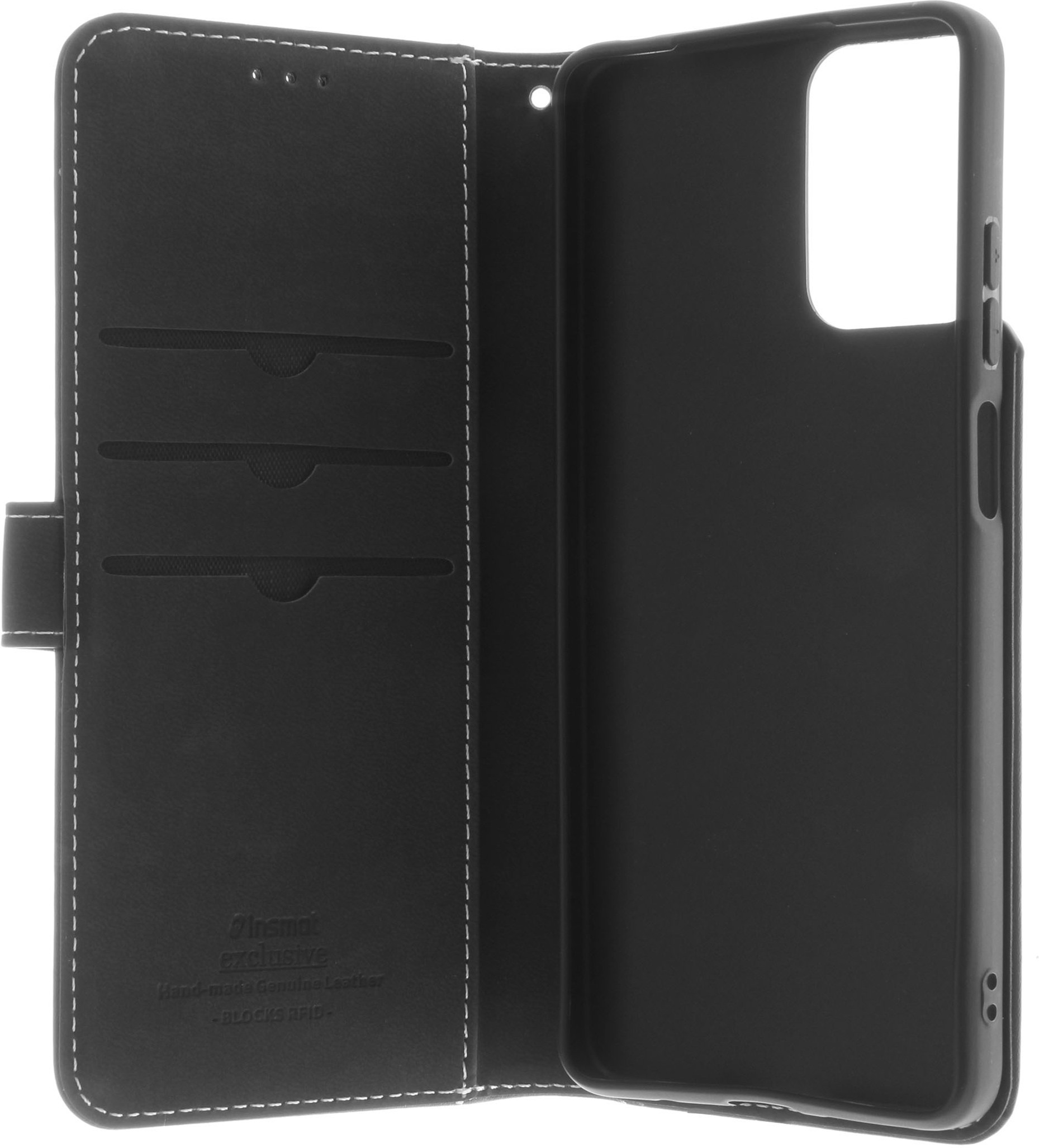 Insmat Exclusive Flip Case -lompakkokotelo, Motorola Moto G24 Power, musta