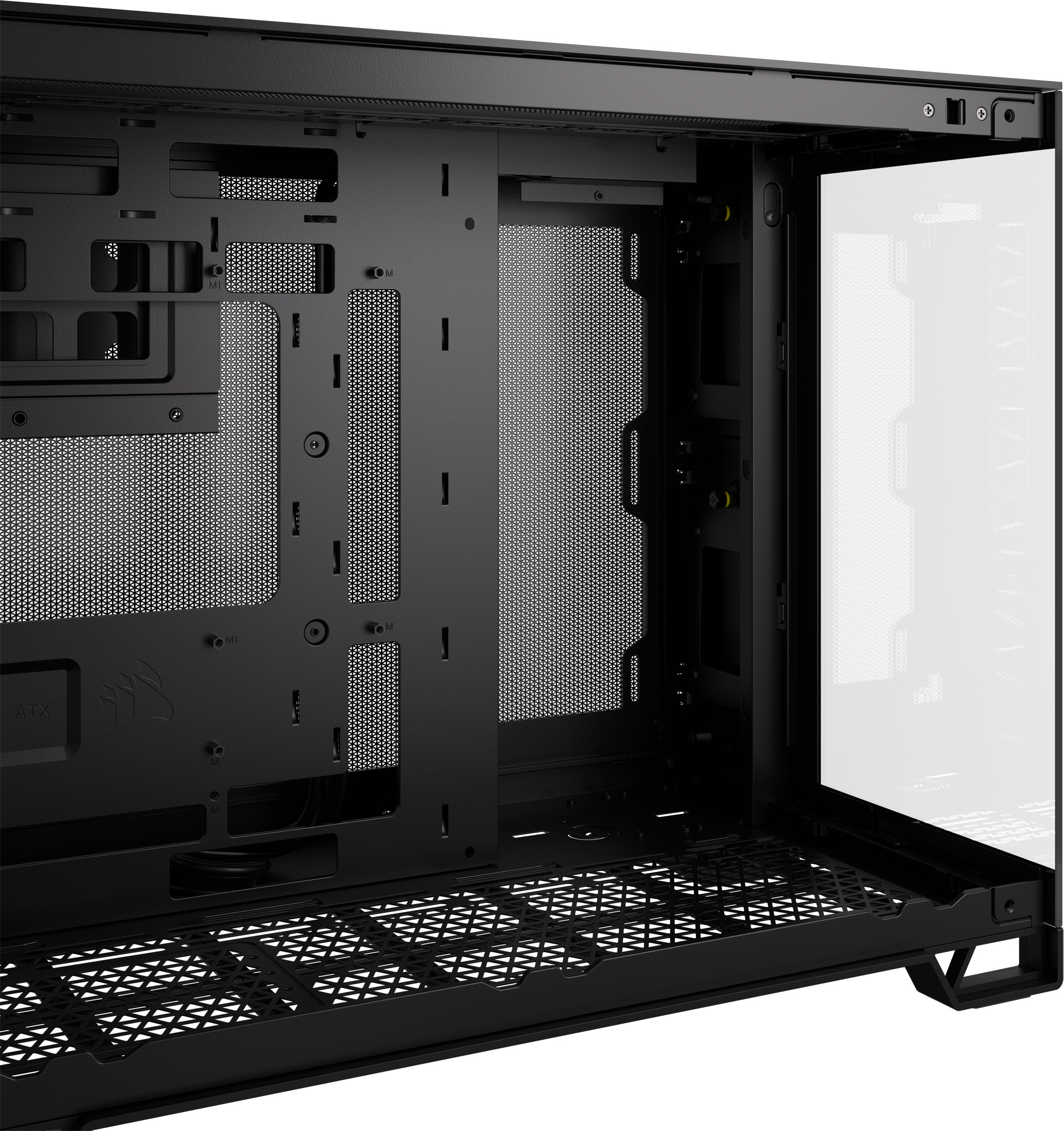 Corsair 2500X Micro-ATX-kotelo panoraamaikkunalla, musta