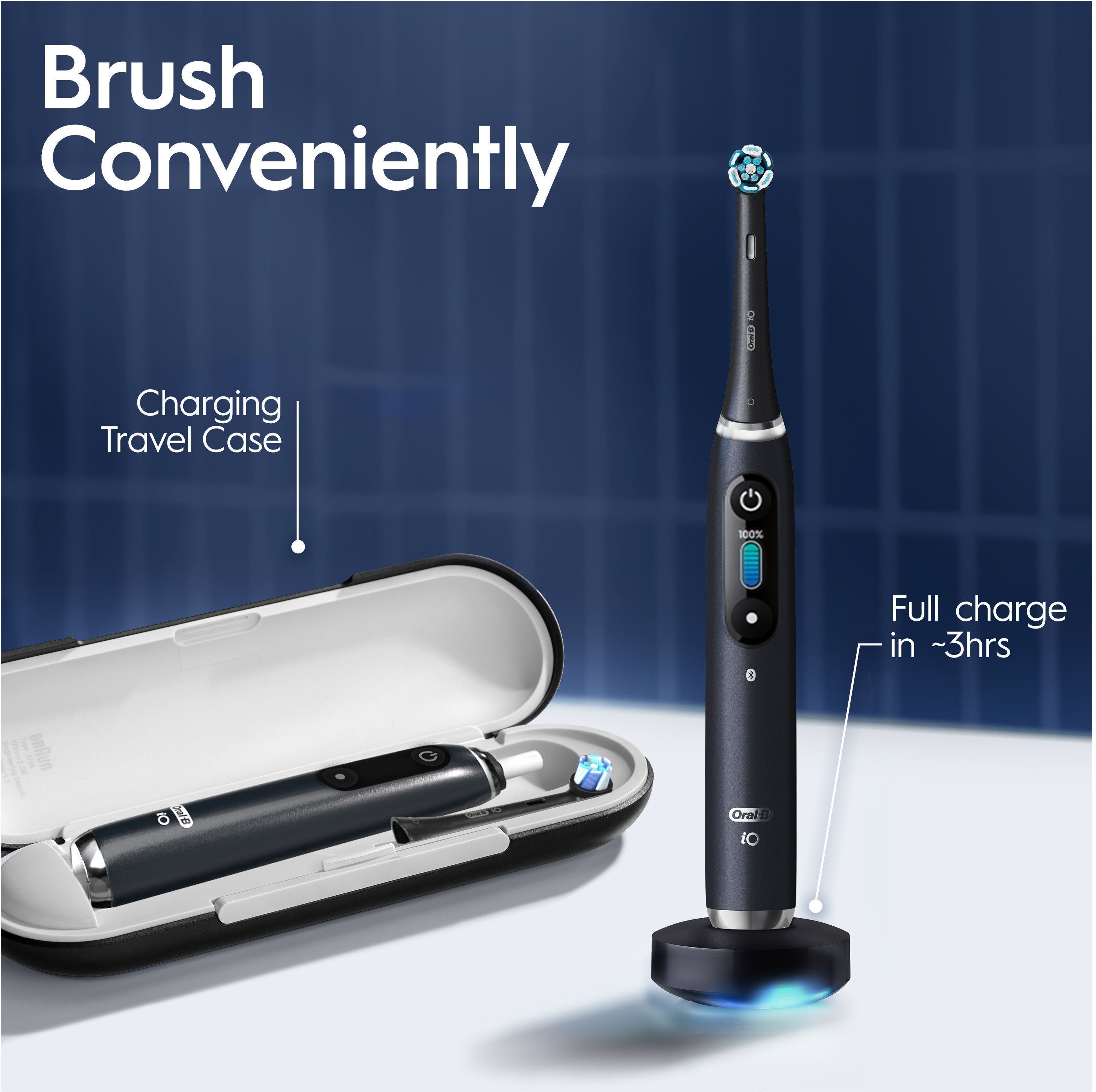 Oral-B iO Series 9 sähköhammasharjat, musta & ruusu