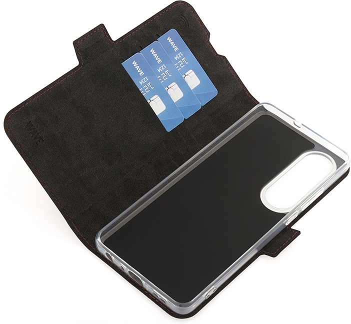 Wave BookCase -suojakuori, OnePlus Nord CE4 Lite, Smoky Sangria