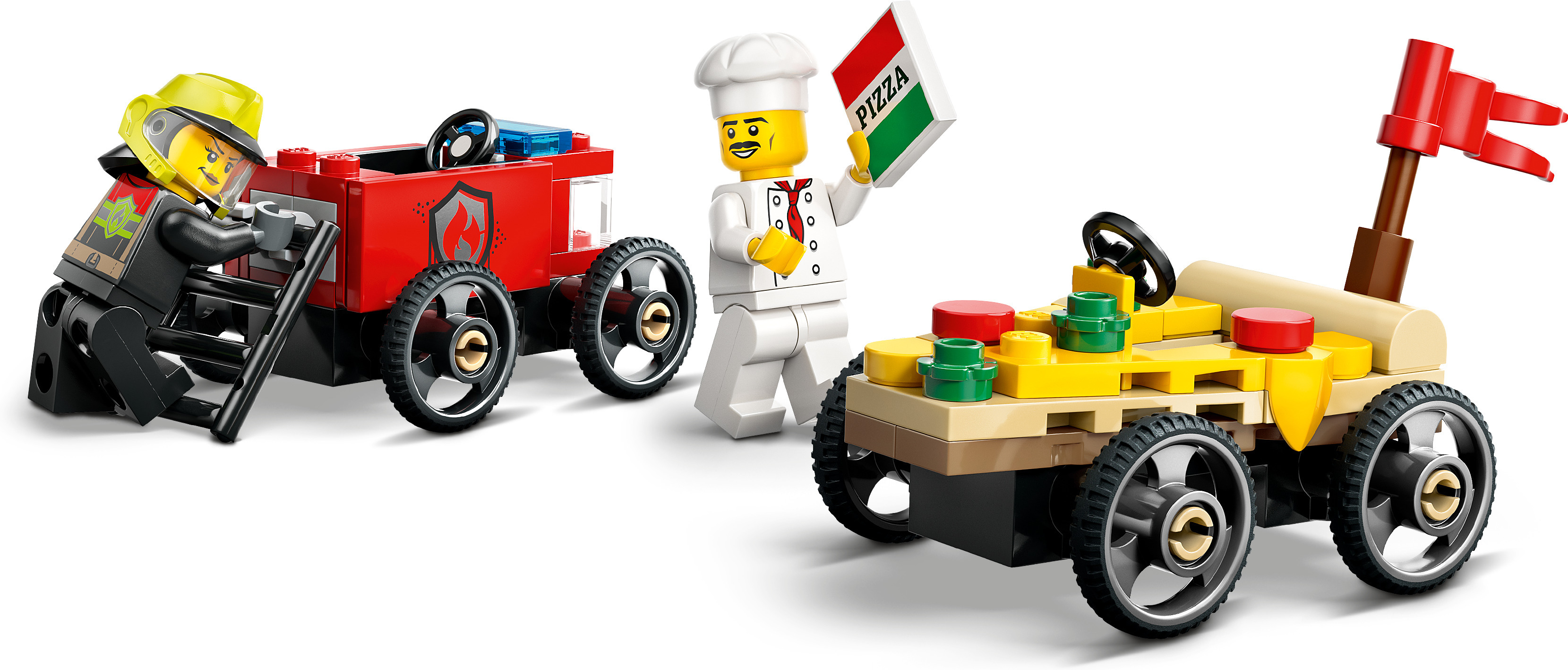 LEGO City 60458 – Pizza-auto vastaan paloauto – kilpa-autopakkaus