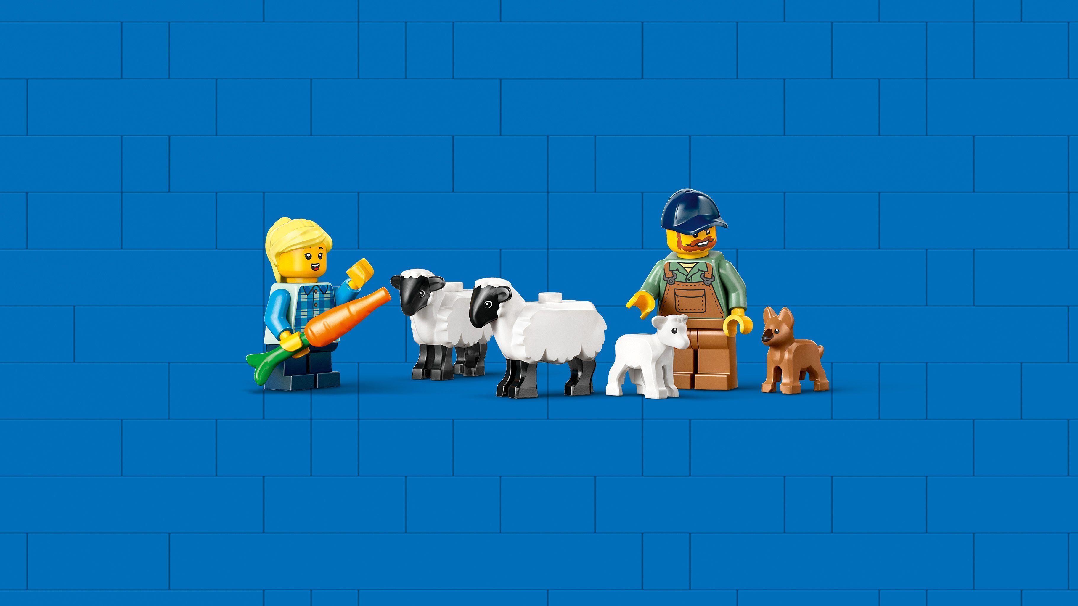 LEGO City 60461 – Maatilan punainen traktori, peräkärry ja lampaat