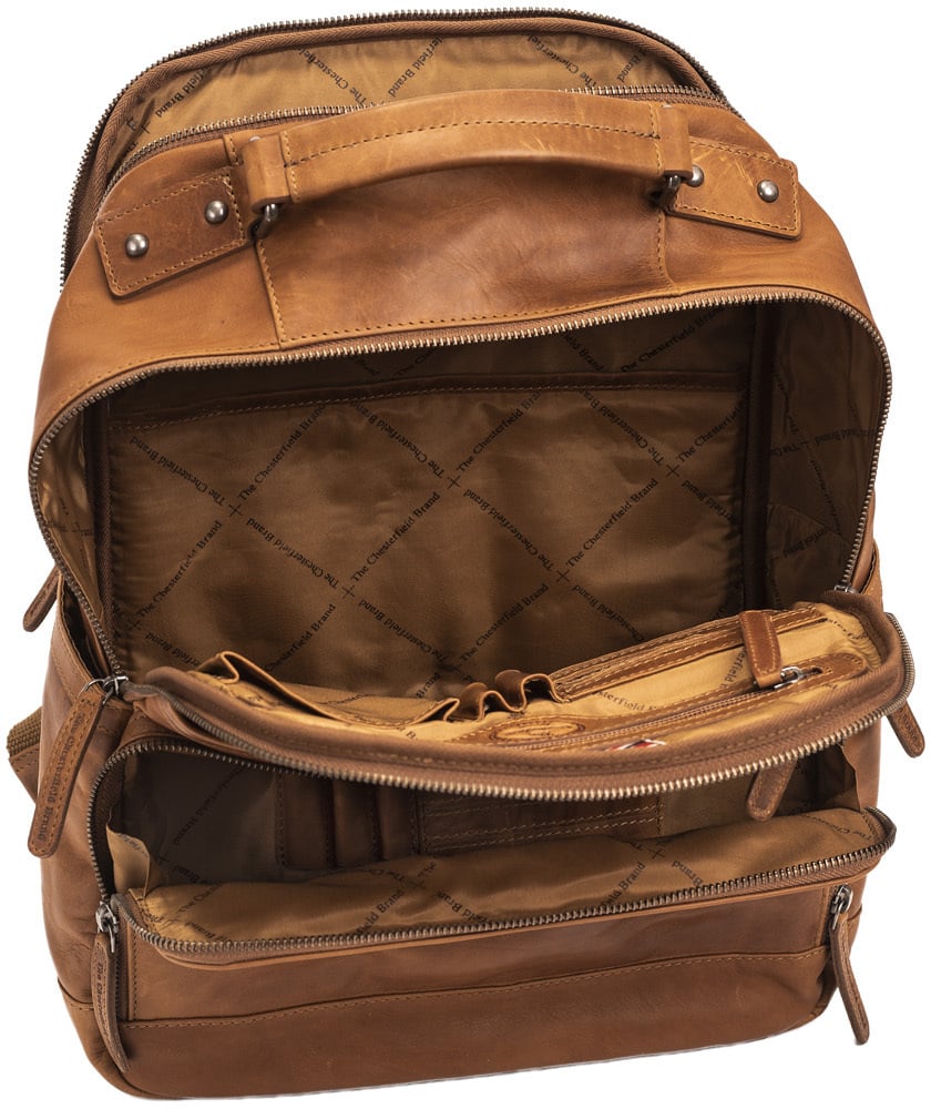 The Chesterfield Brand Austin -reppu 14" kannettavalle tietokoneelle, konjakki