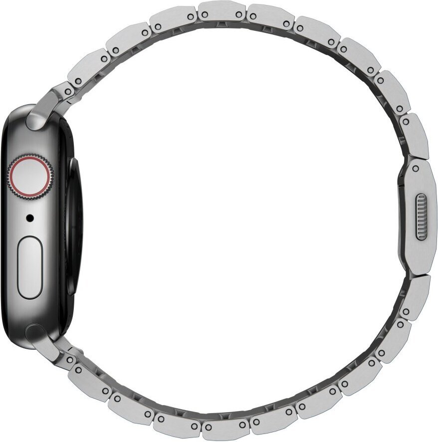 Nomad Titanium Band -titaaniranneke, Apple Watch 41 / 40 / 38 mm, hopea