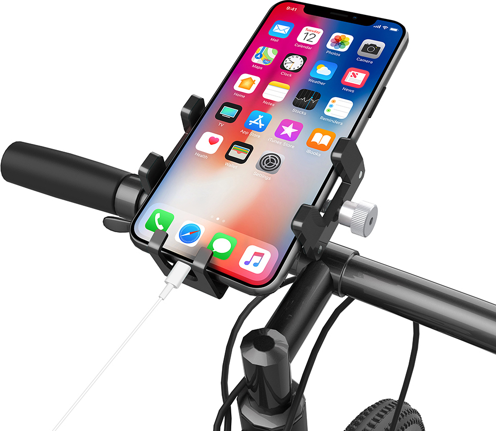 FoneKit Alumiini -polkupyöräteline, musta