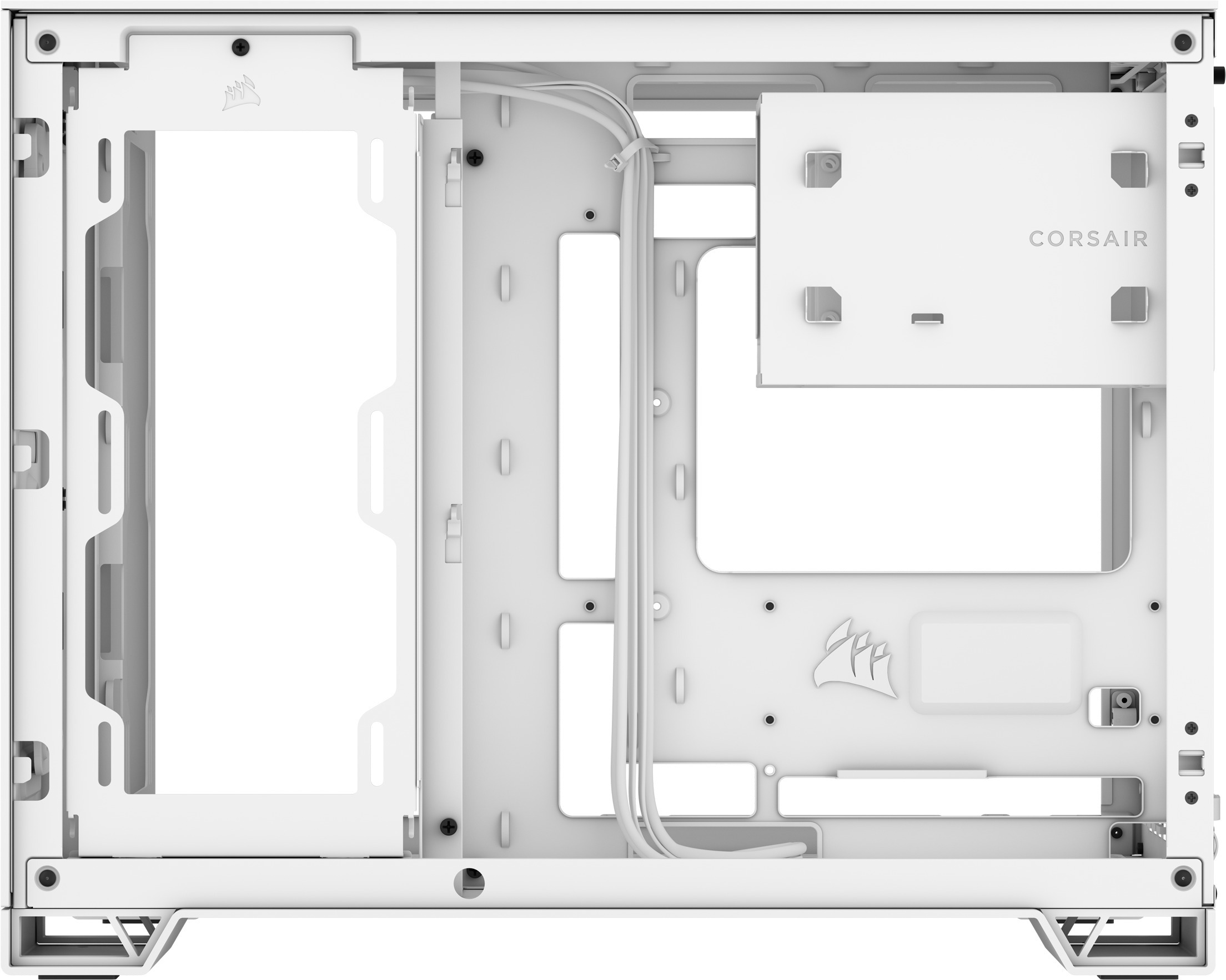 Corsair 2500D Airflow Micro-ATX-kotelo ikkunalla, valkoinen