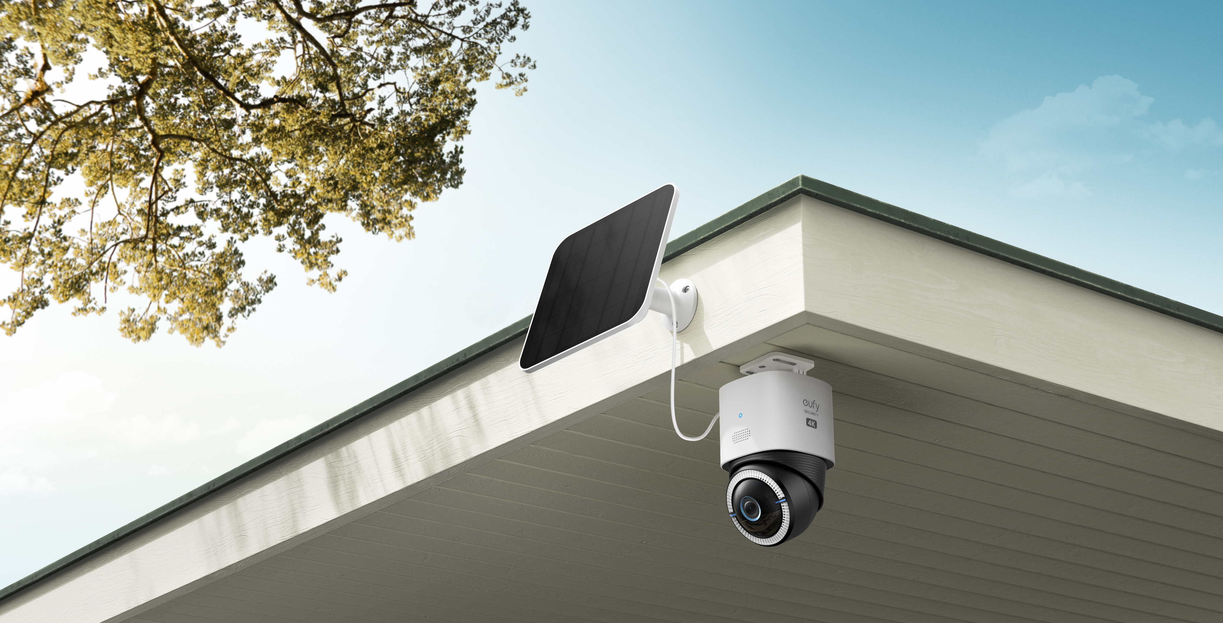 Anker eufy 4G LTE Cam S330 -valvontakamera, ulkokäyttöön, valkoinen