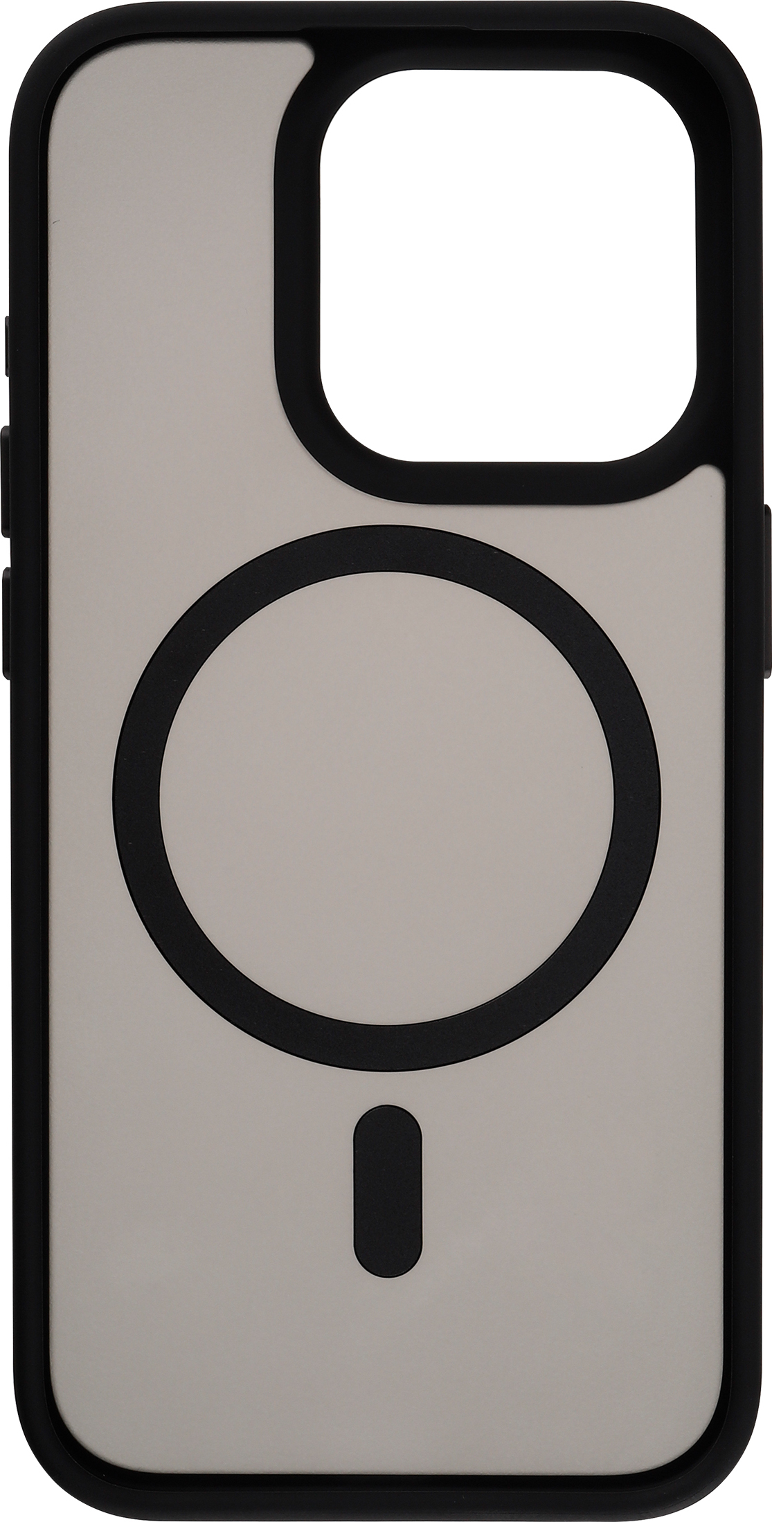FoneKit MagSafe-yhteensopiva Soft Touch -suojakuori, iPhone 15 Pro, musta/harmaa