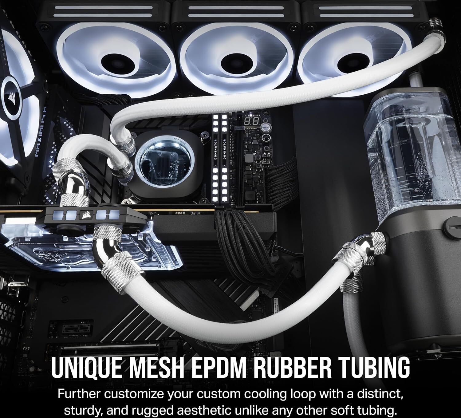 Corsair Hydro X Series XT Softline Mesh Tubing -letku, valkoinen, 3 m
