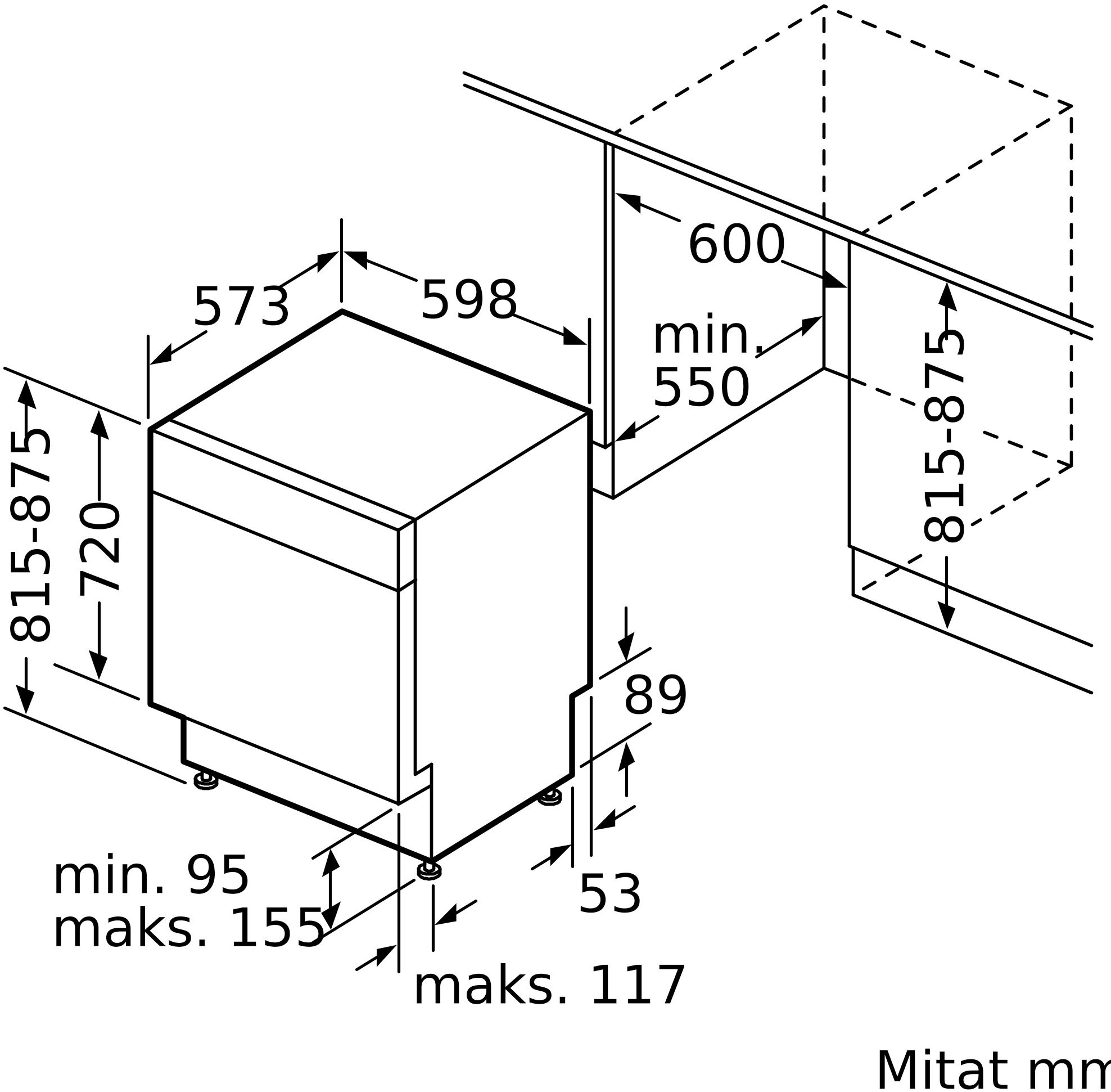 Bosch SMU4ECS10E Serie 4 astianpesukone, teräs
