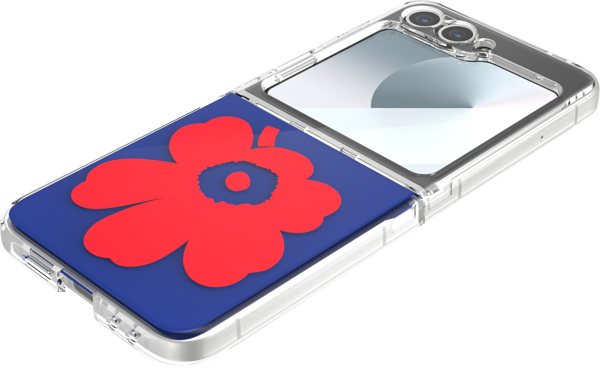Samsung x Marimekko Dual Layer Case -suojakuori, Samsung Galaxy Z Flip6, sininen/punainen
