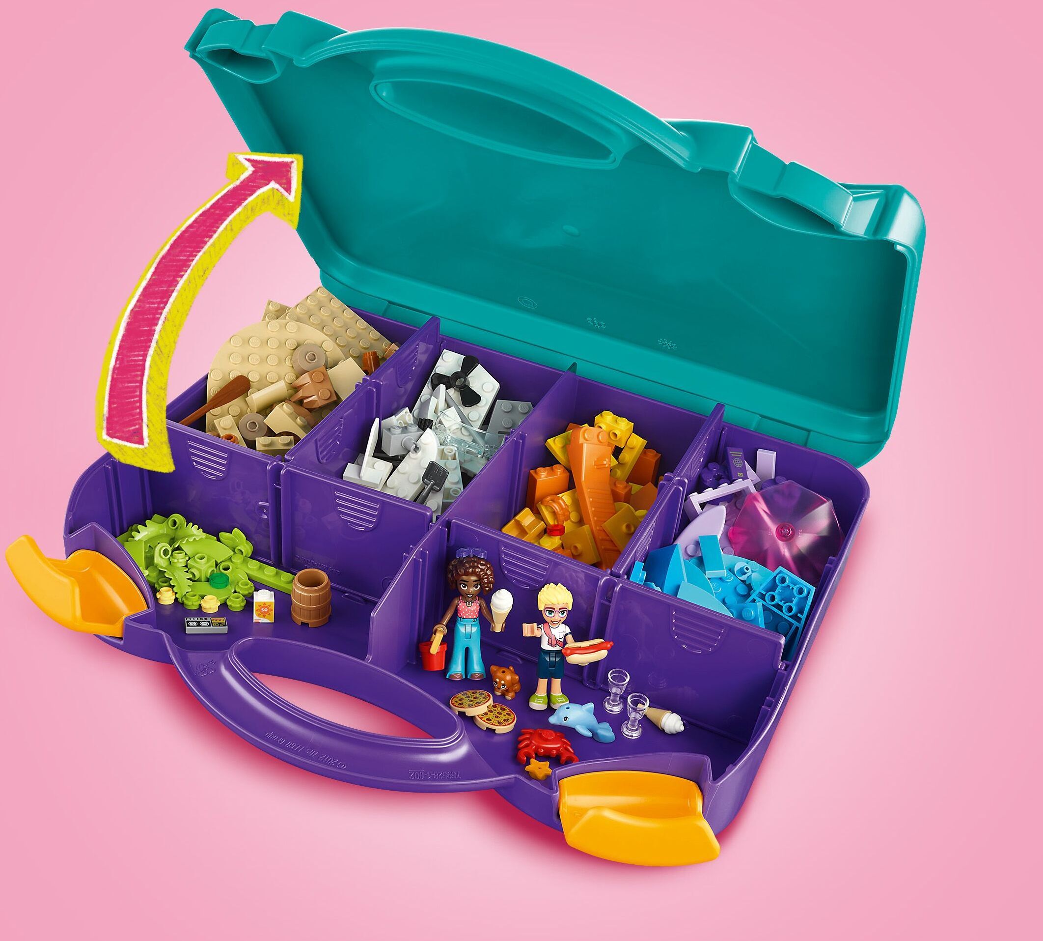 LEGO Friends 42672 – Loma‑ ja rantarakennelmat matkalaukussa