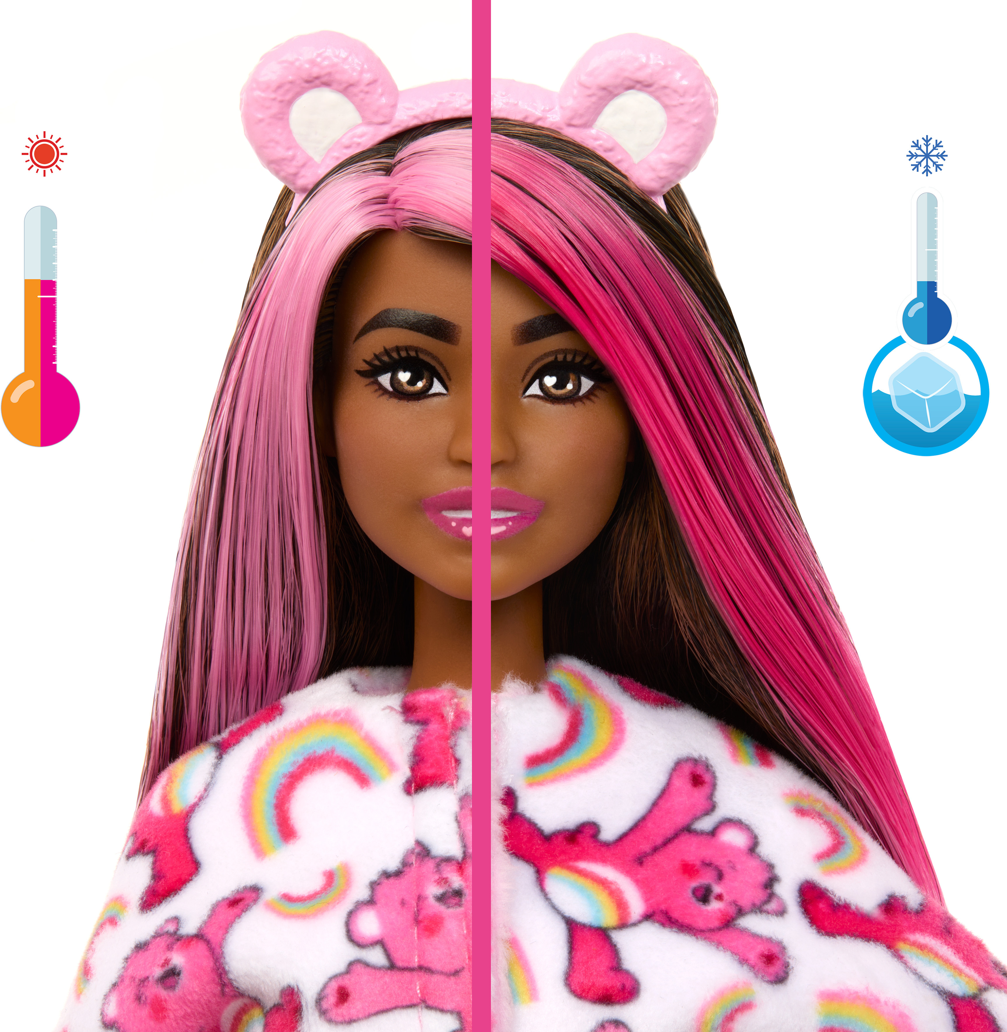 Barbie Cutie Reveal Care Bears muotinukke, sininen