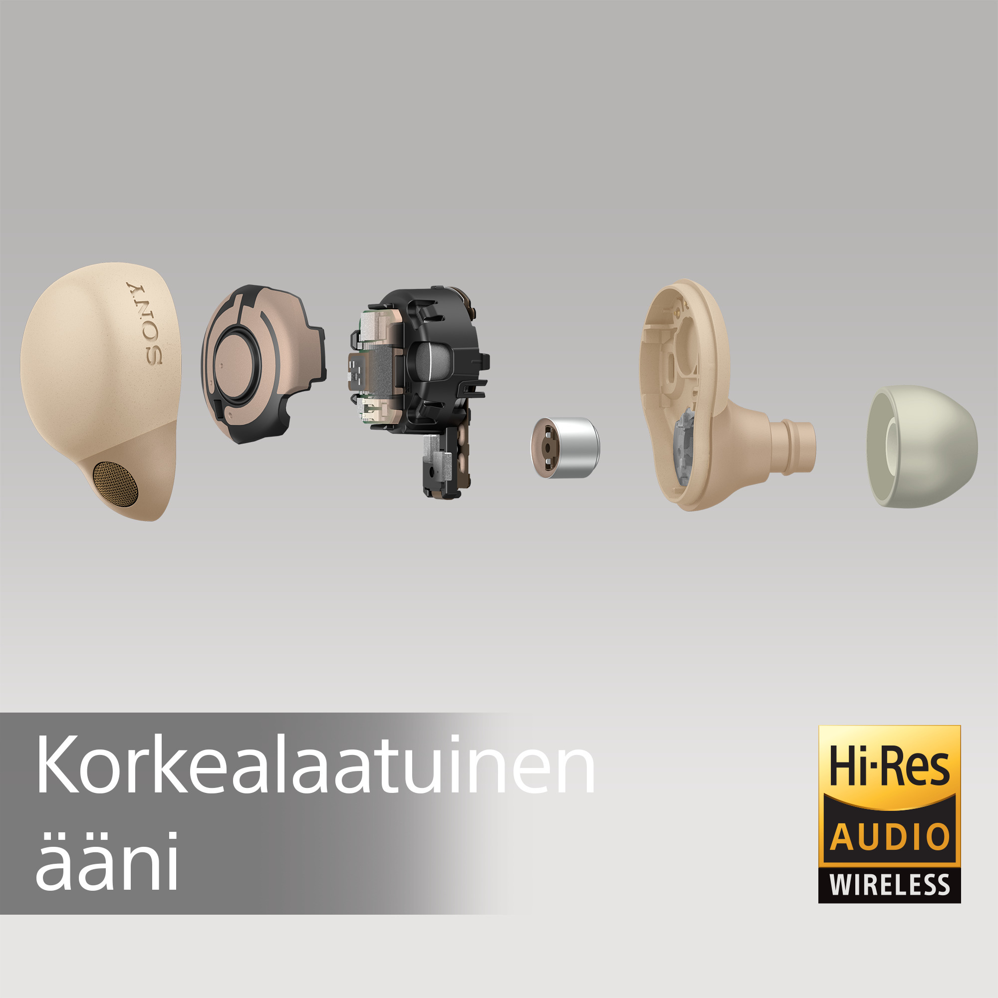 Sony LinkBuds S -langattomat vastamelunappikuulokkeet, ecru