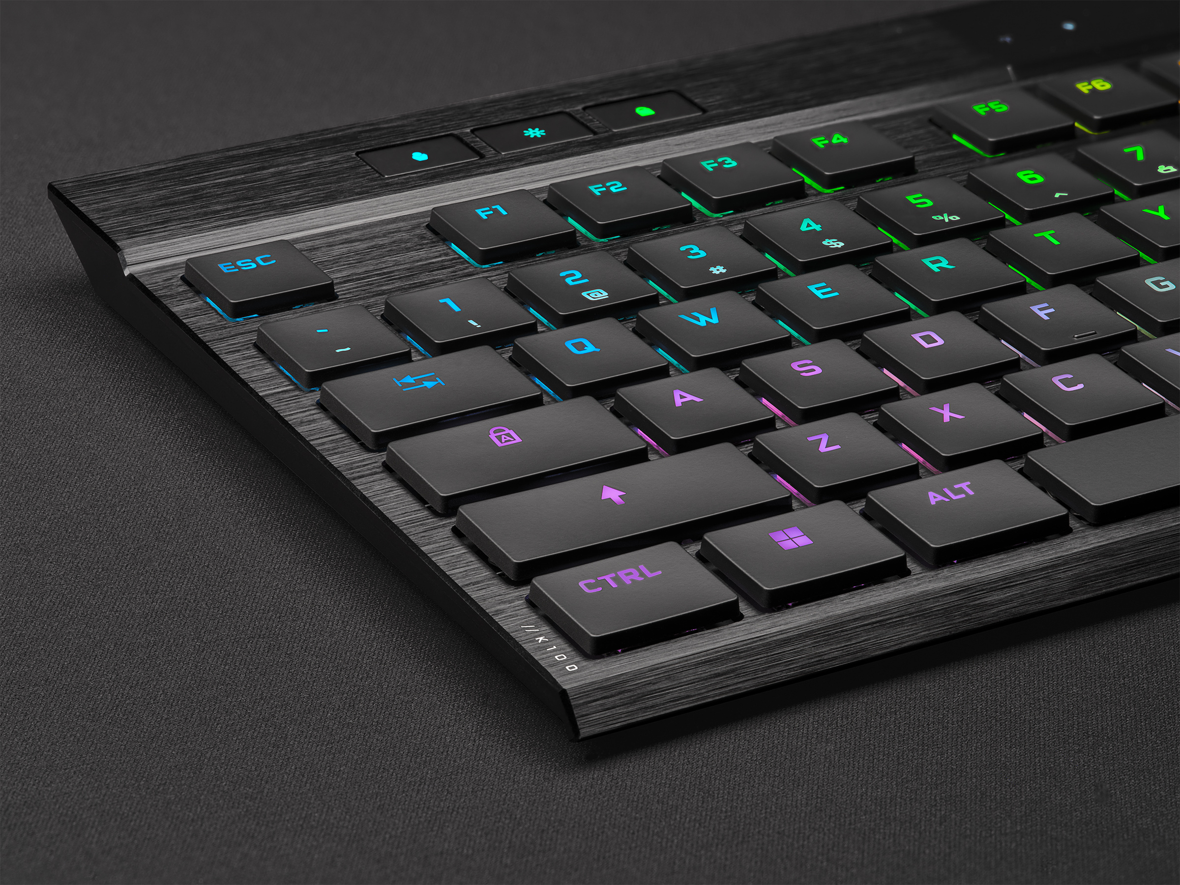 Corsair K100 AIR -pelinäppäimistö, CHERRY MX Ultra Low Profile –kytkimet, musta
