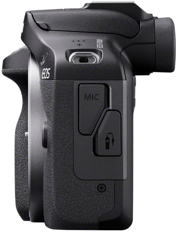 Canon EOS R100 -mikrojärjestelmäkamera + 18-45 mm IS STM -objektiivi