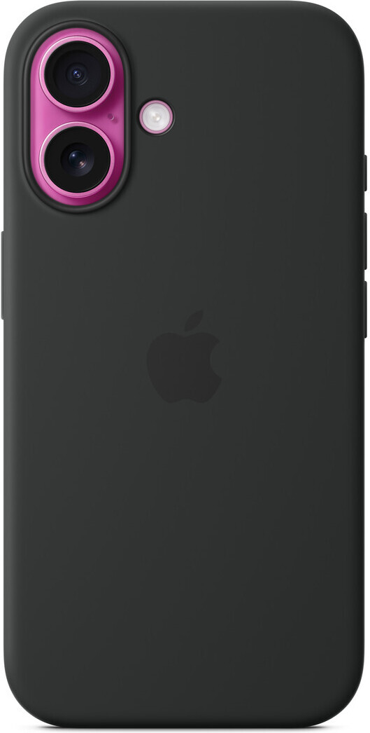 Apple iPhone 16 silikonikuori MagSafella, musta