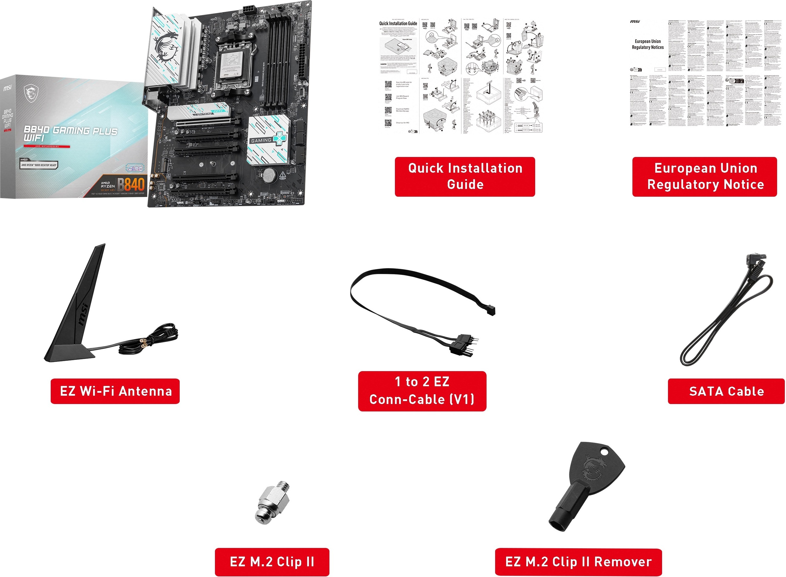MSI B840 GAMING PLUS WIFI AM5 ATX-emolevy