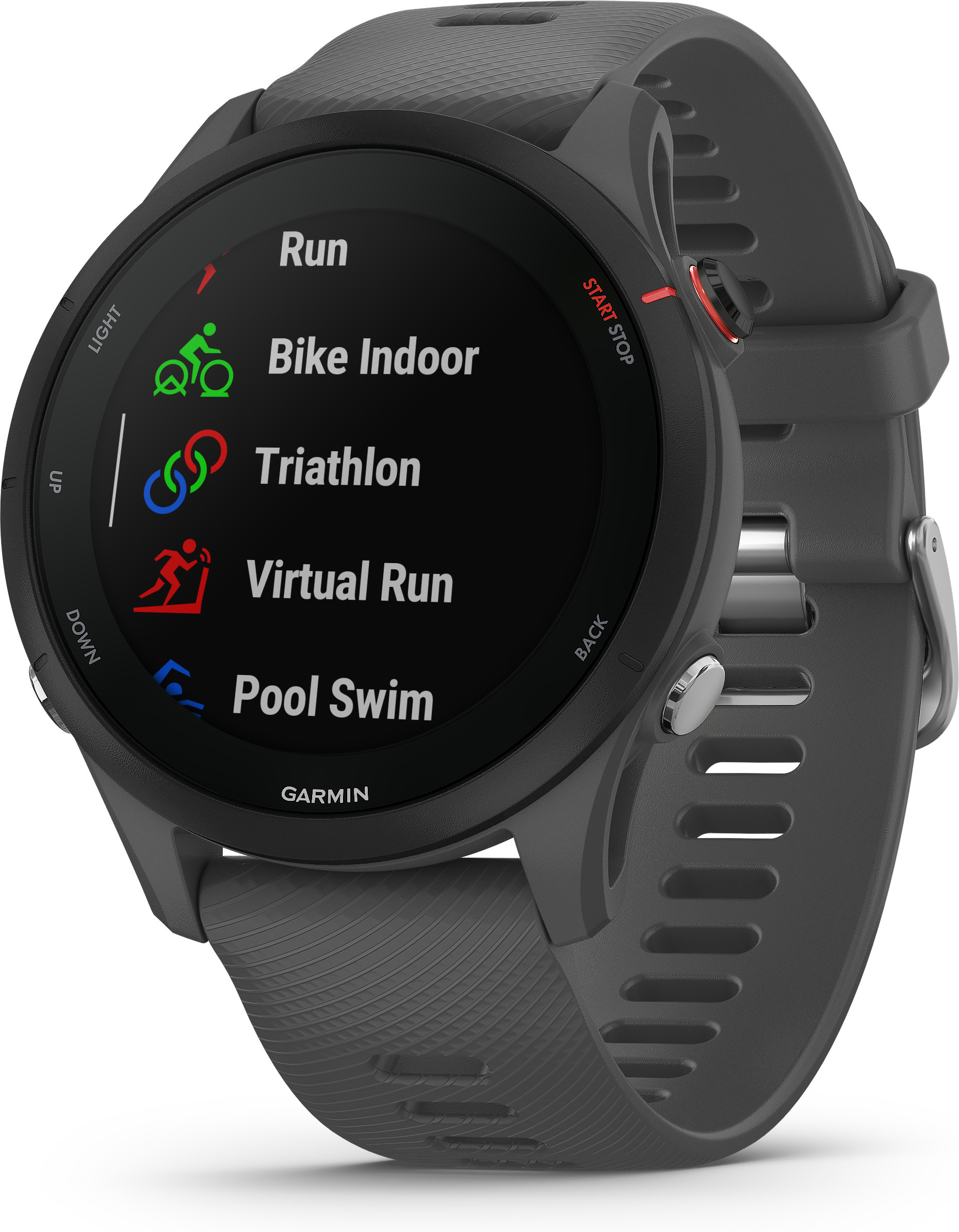 Garmin Forerunner 255 -urheilukello, liuskekivenharmaa