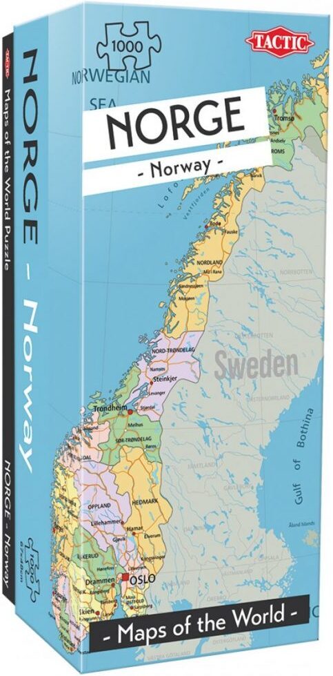 Tactic Maps of the World, Norway -palapeli, 1000 palaa – 