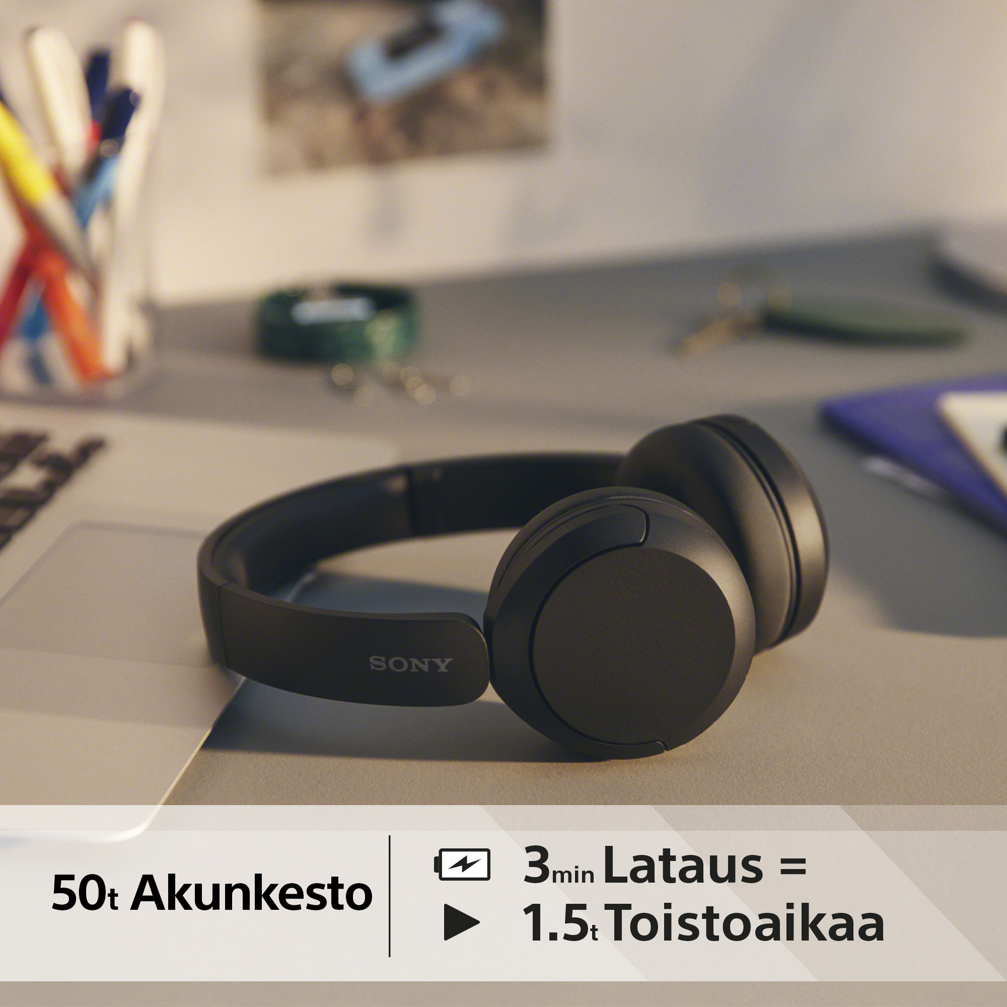 Sony WH-CH520 -langattomat sankakuulokkeet, musta