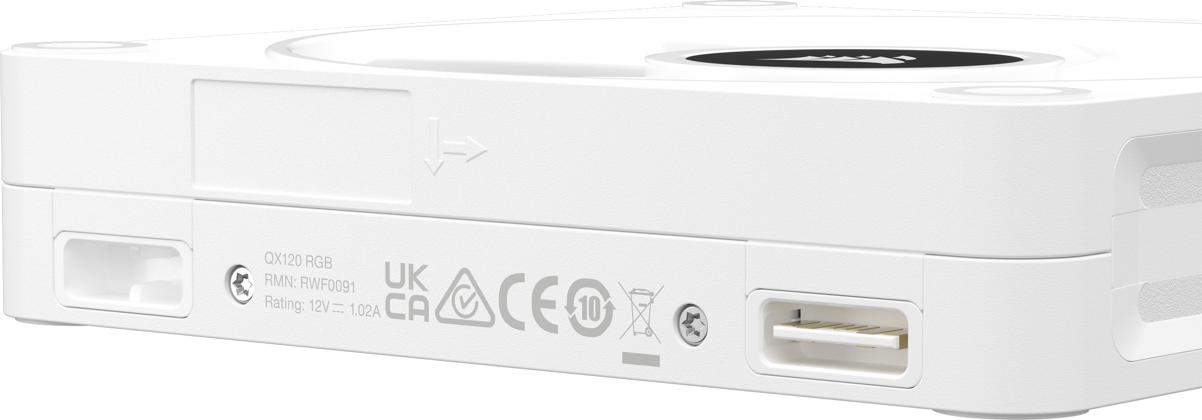 Corsair iCUE LINK QX120 RGB PWM -tuuletin, 120 mm, valkoinen, 1 kpl Expansion Kit