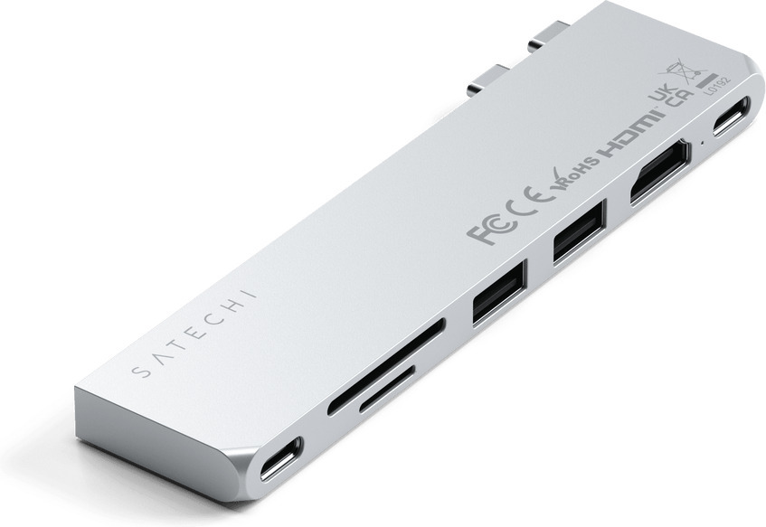 Satechi Pro Hub Slim -adapteri, hopea