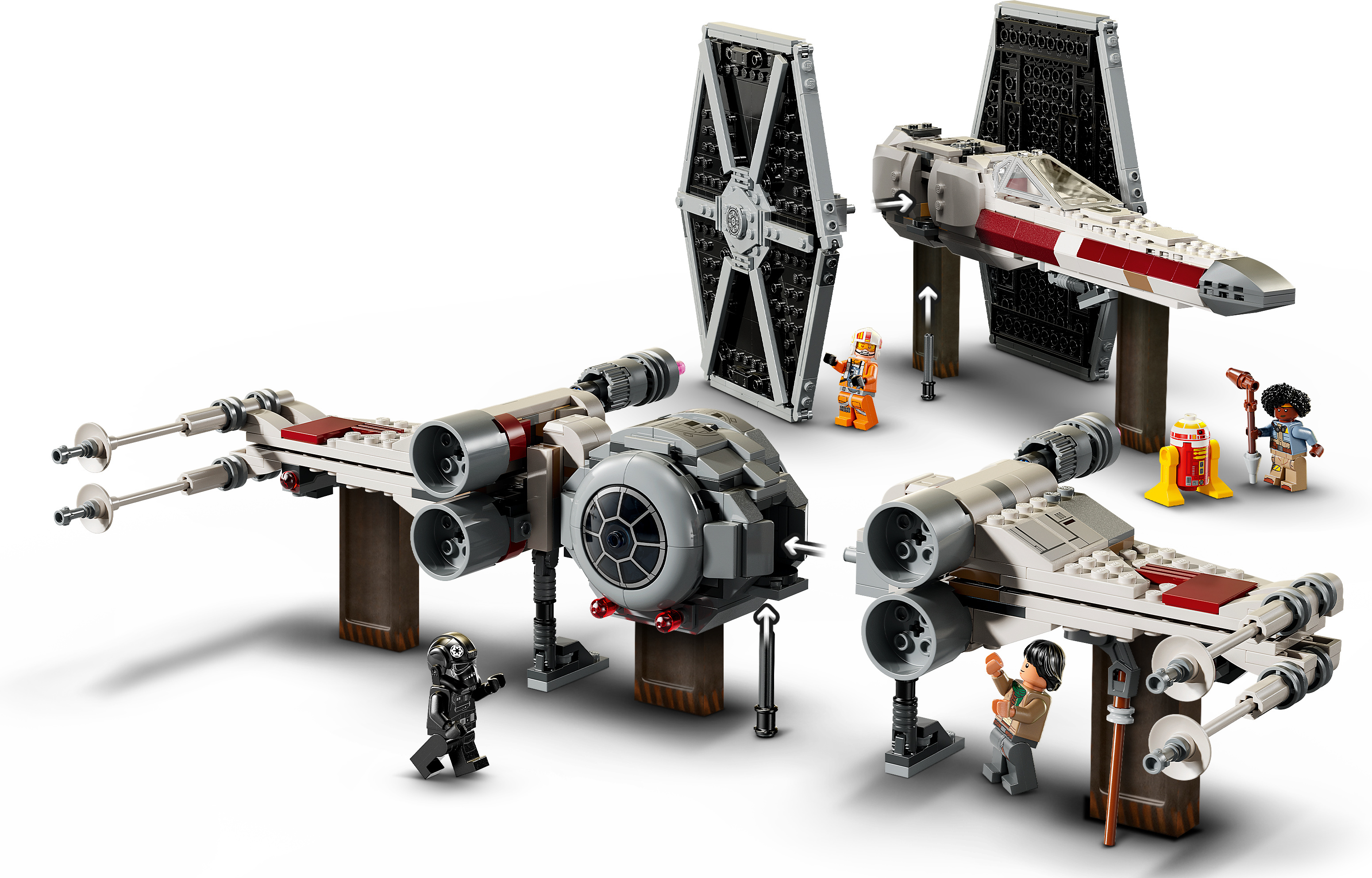 LEGO Star Wars 75393 - TIE-hävittäjä ja X-Wing – yhdistelmämalli