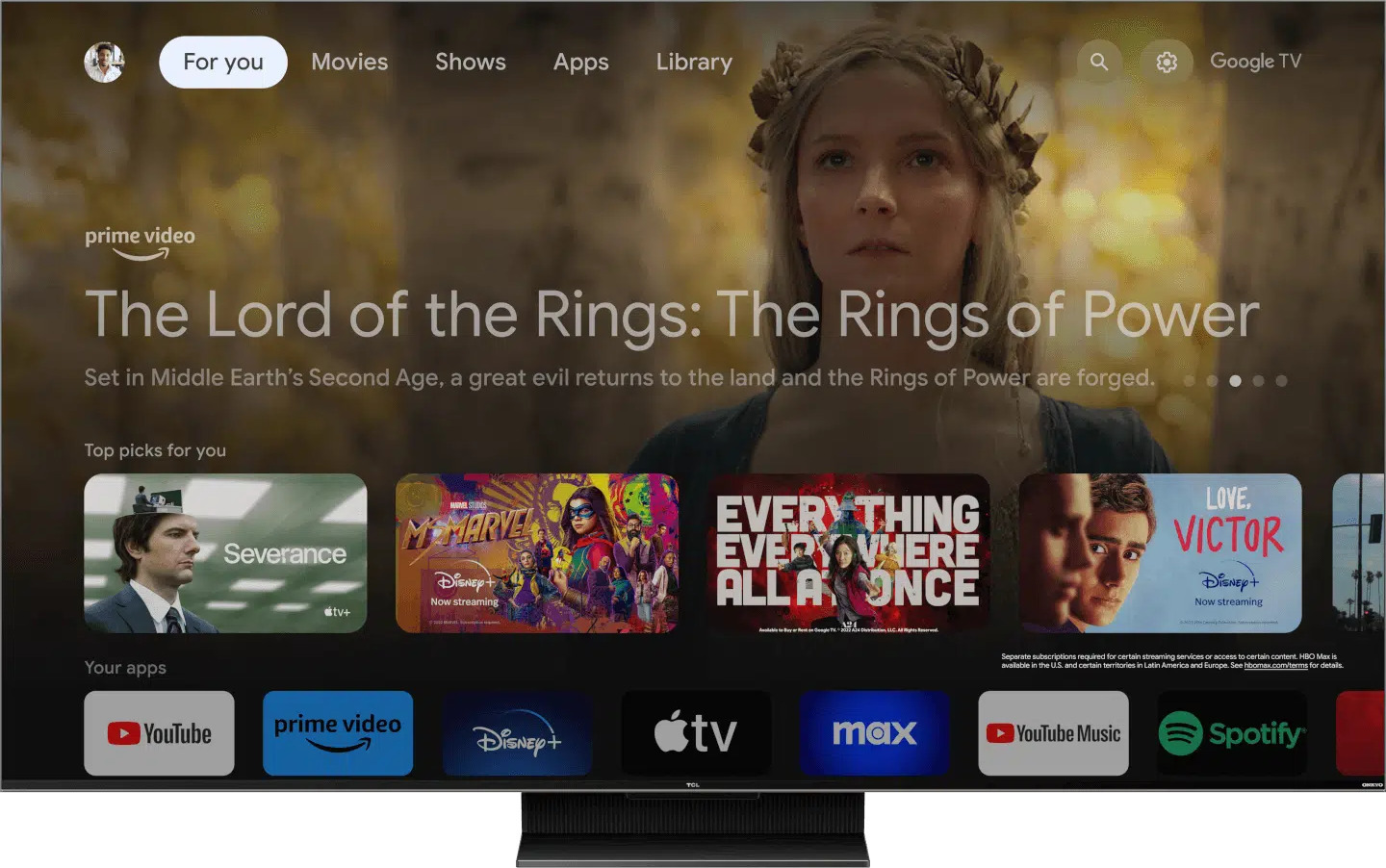 TCL C805 75" 4K QLED Mini-LED Google TV