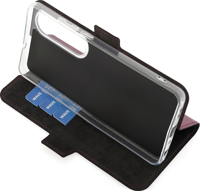 Wave BookCase -suojakuori, OnePlus Nord CE4 Lite, Smoky Sangria