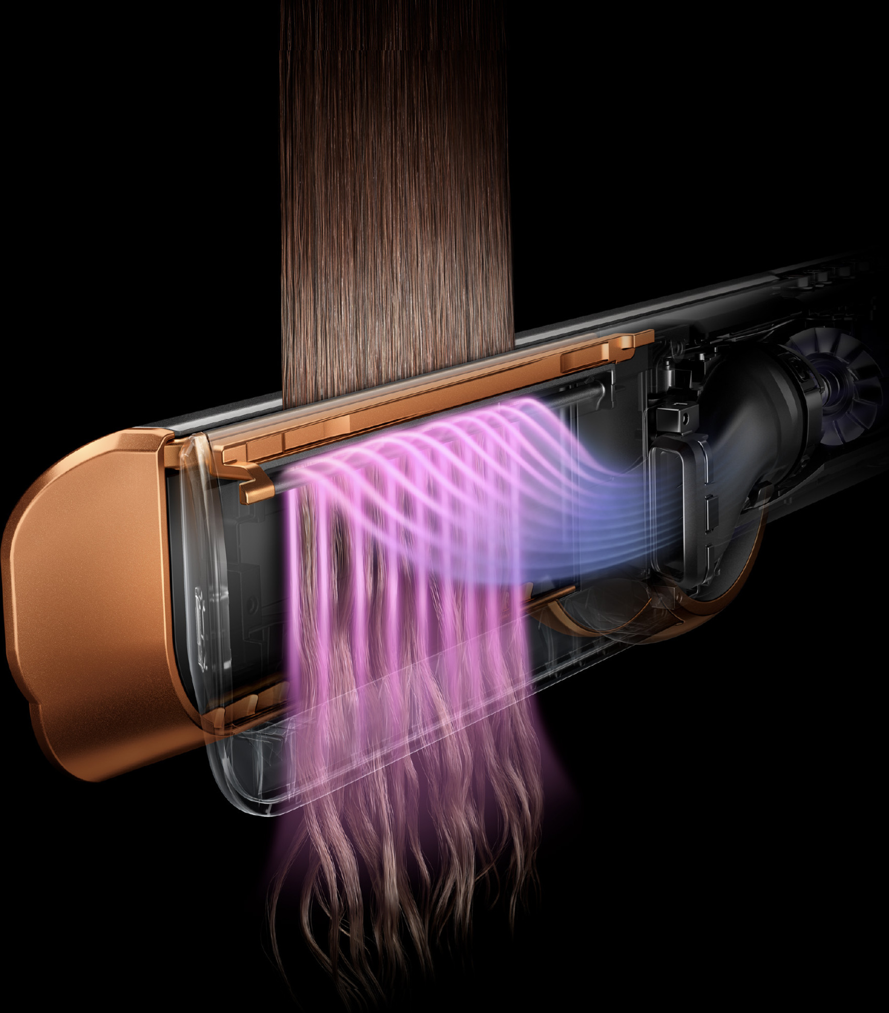 Dyson Airstrait -suoristin, nickel copper