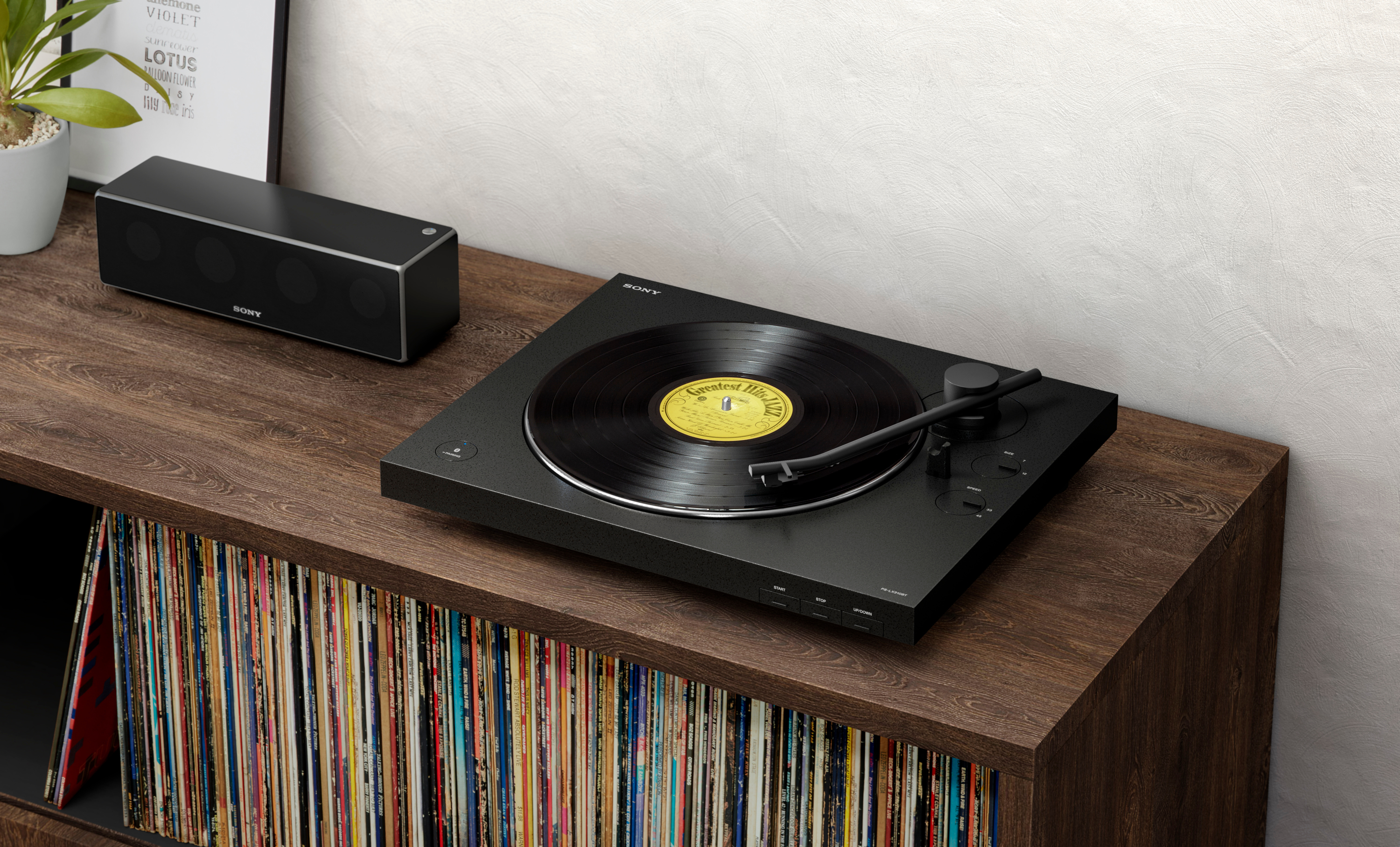 Sony PS-LX310BT -Bluetooth-levysoitin, musta