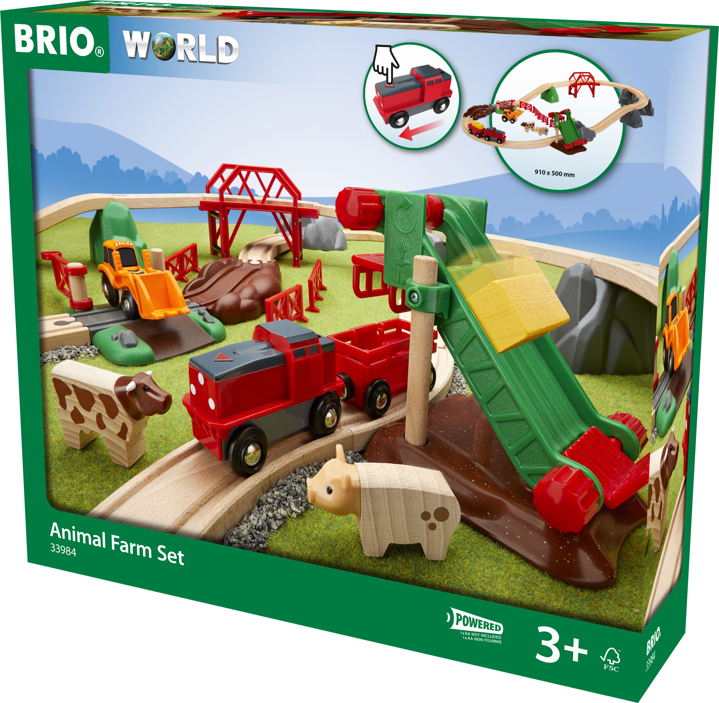 BRIO World 33982 - Tavarajuna ja 3 vaunua