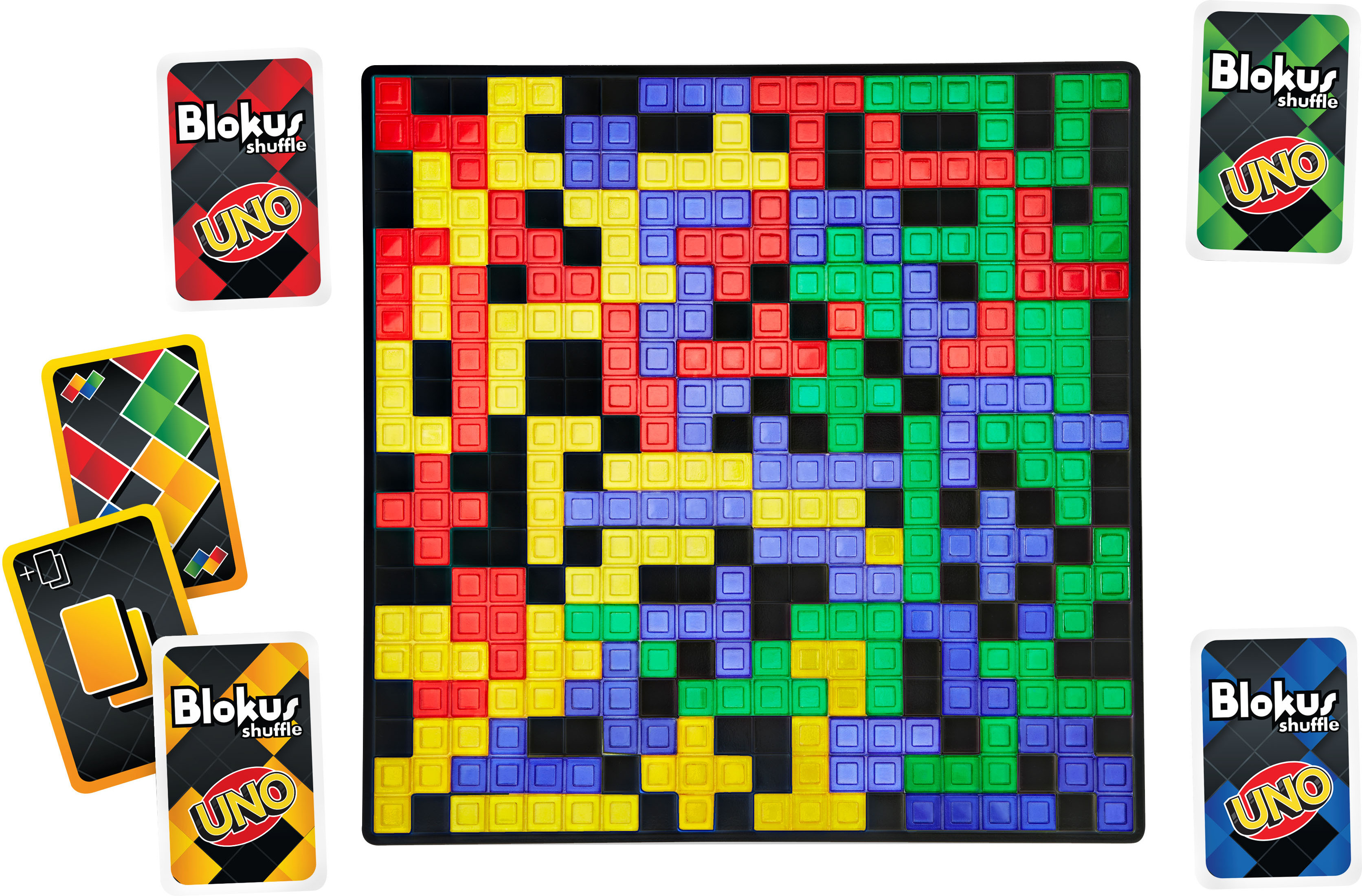 attel Gae Blokus Shuffle édition UNO, jeu de société et de stratégie