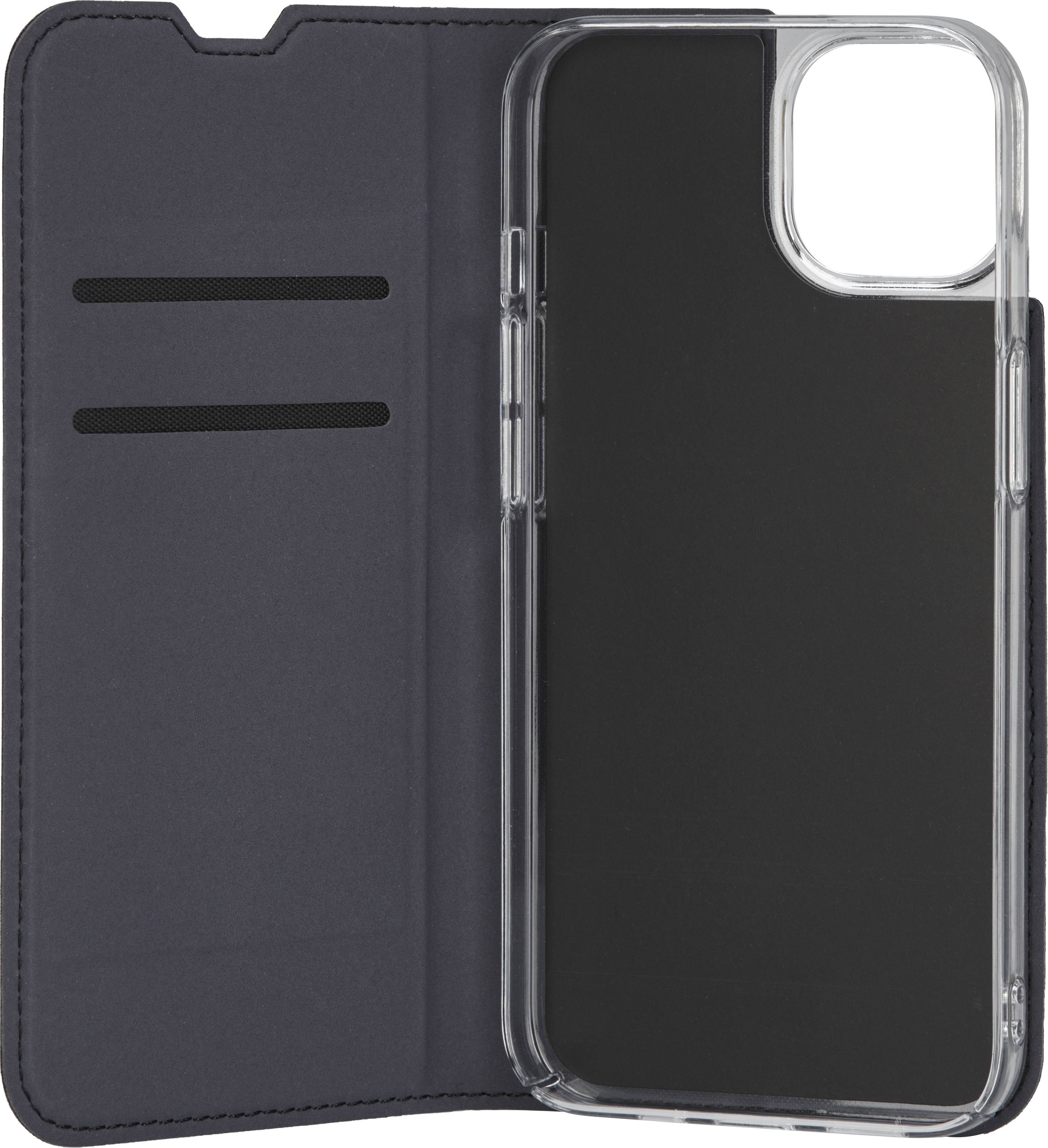 FoneKit BookCase -suojakotelo, iPhone 13 Pro, musta