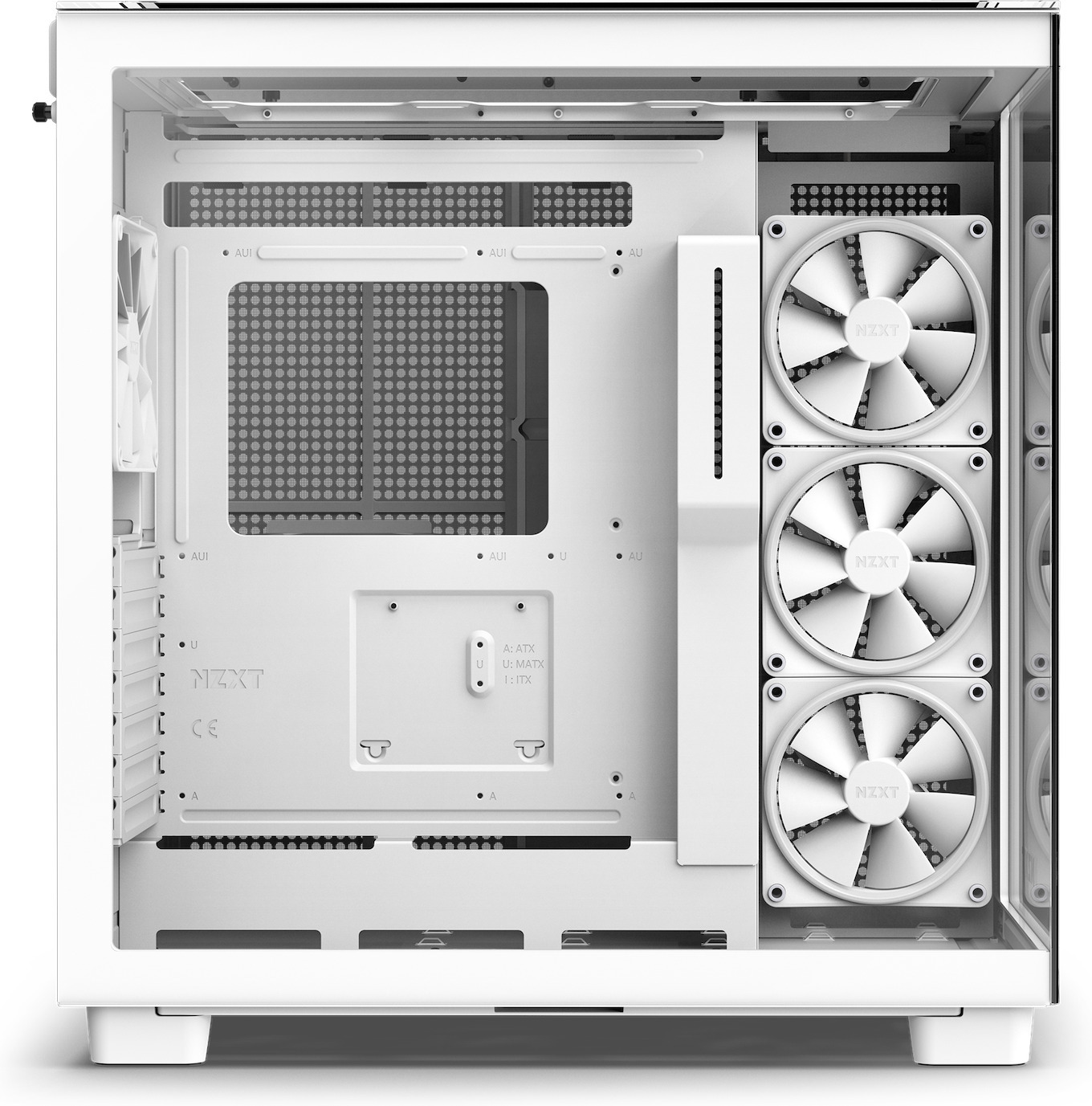 NZXT H9 Elite ATX-kotelo ikkunalla, valkoinen
