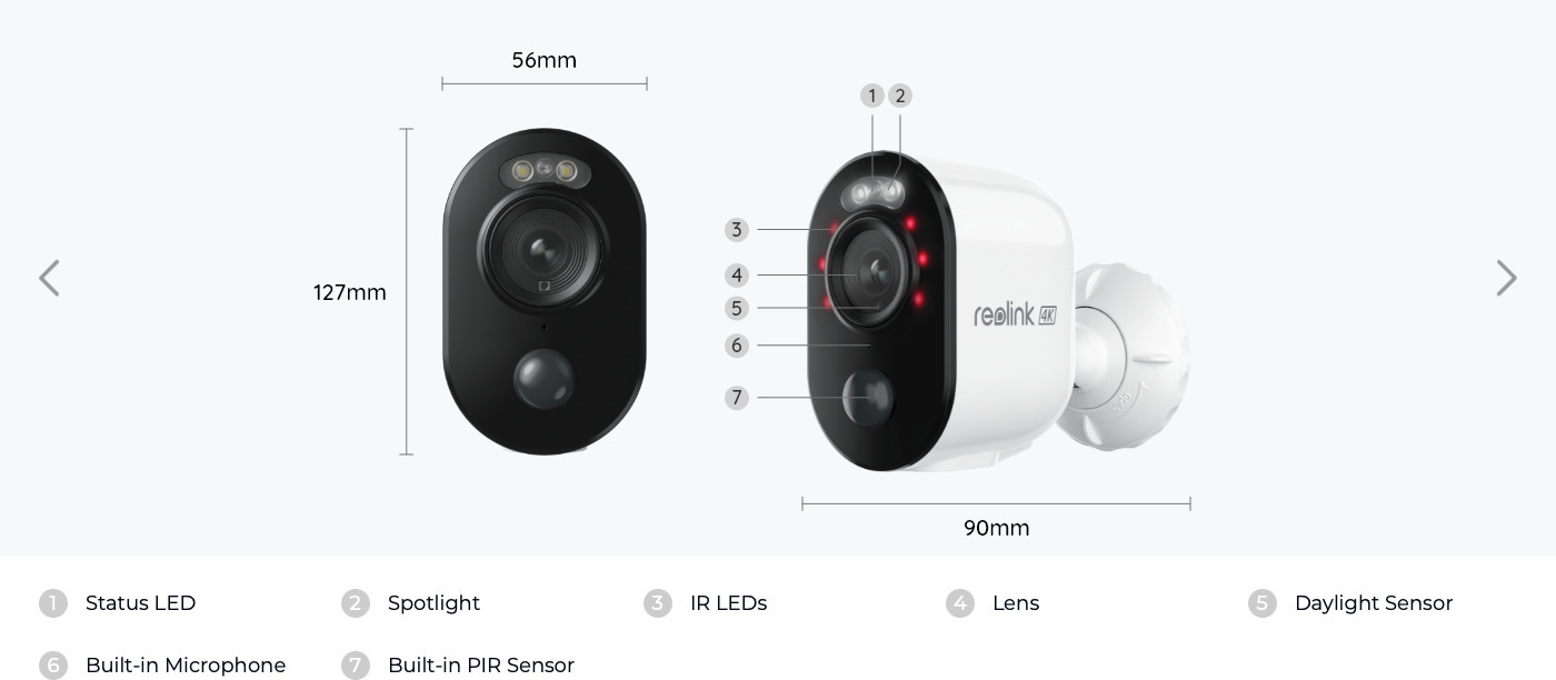 Reolink Argus 3 Ultra, 8 MP -valvontakamera ulko- ja sisäkäyttöön, valkoinen