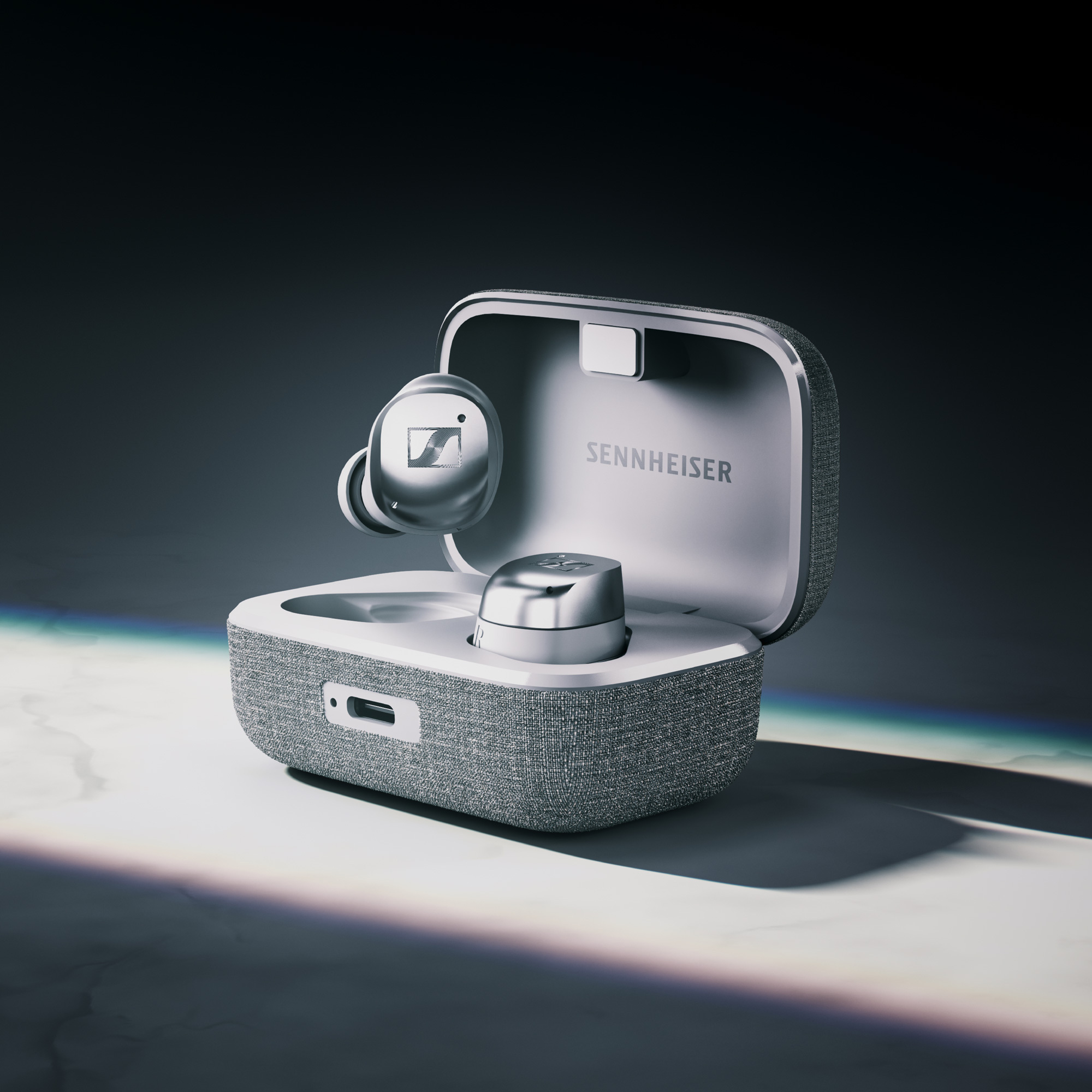 Sennheiser Momentum True Wireless 4 vastamelunappikuulokkeet, Silver