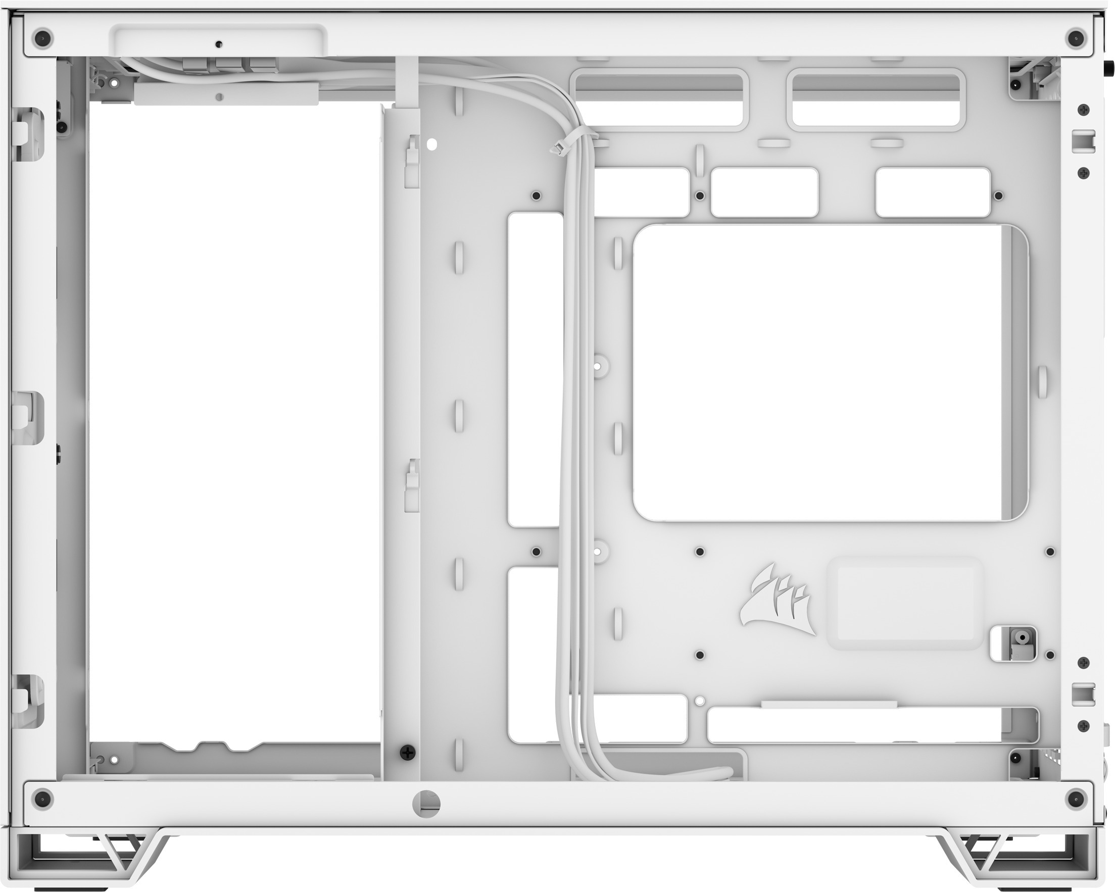 Corsair 2500D Airflow Micro-ATX-kotelo ikkunalla, valkoinen