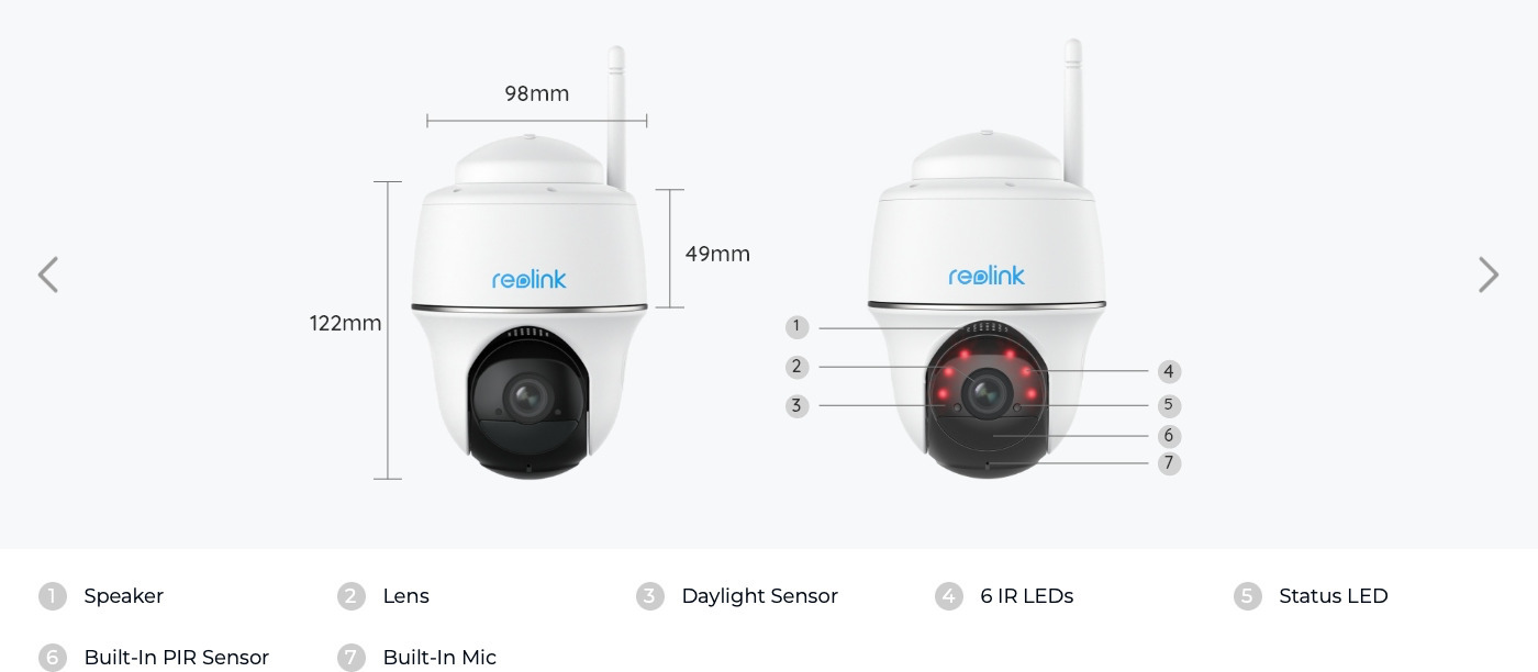 Reolink Argus PT Lite -valvontakamera ulko- ja sisäkäyttöön