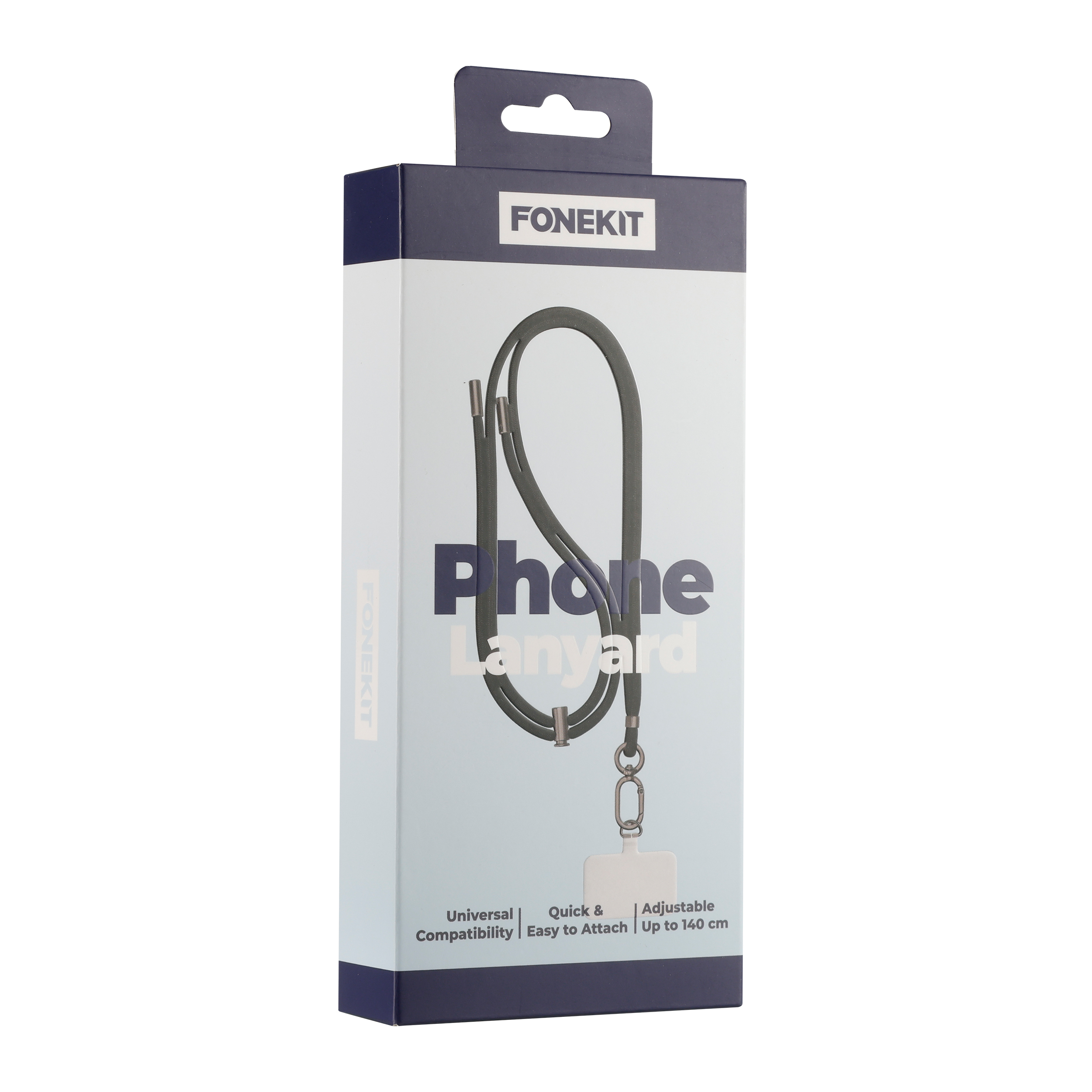 FoneKit kaulanauha puhelimelle, musta