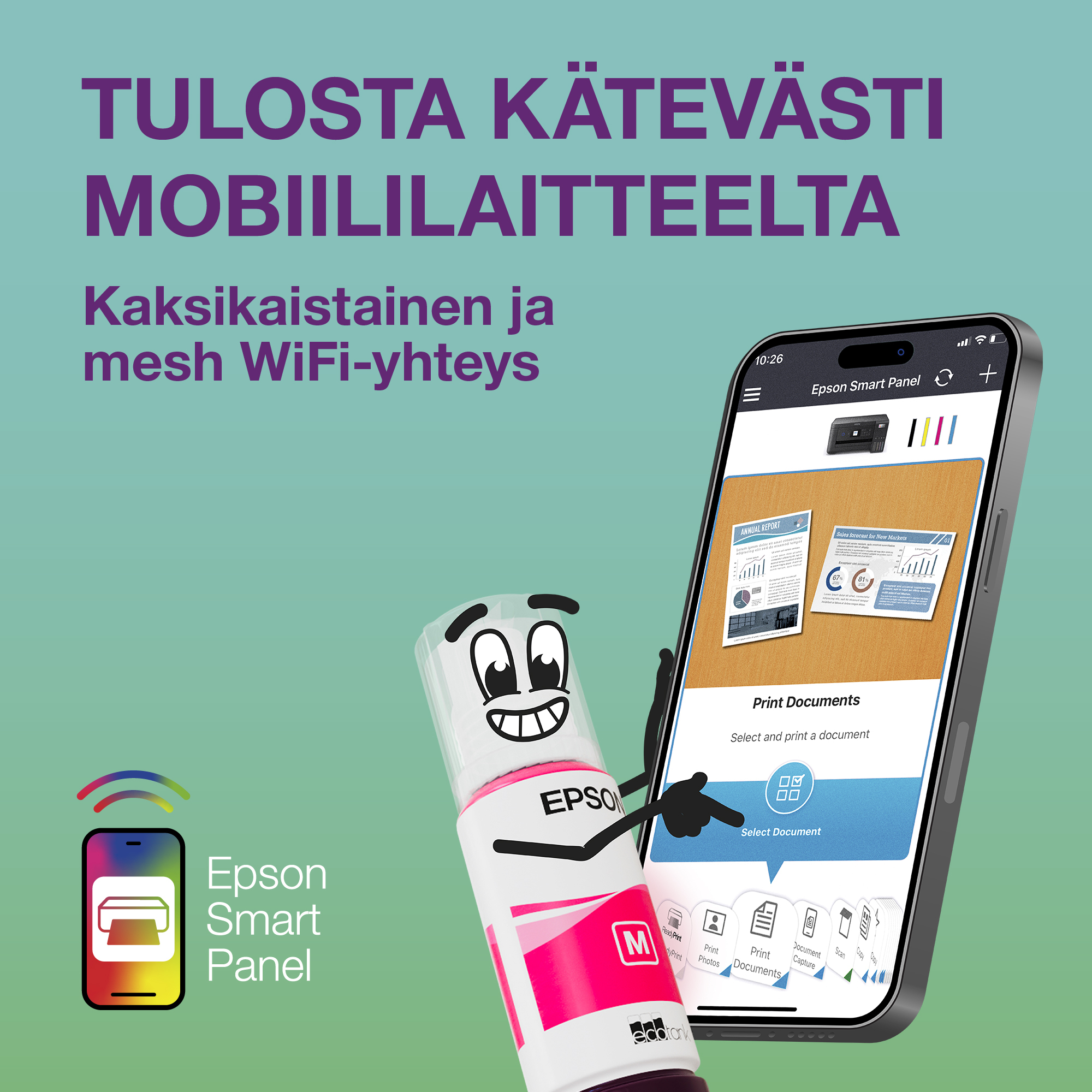 Epson EcoTank ET-2950 monitoimitulostin kaksipuolistulostuksella