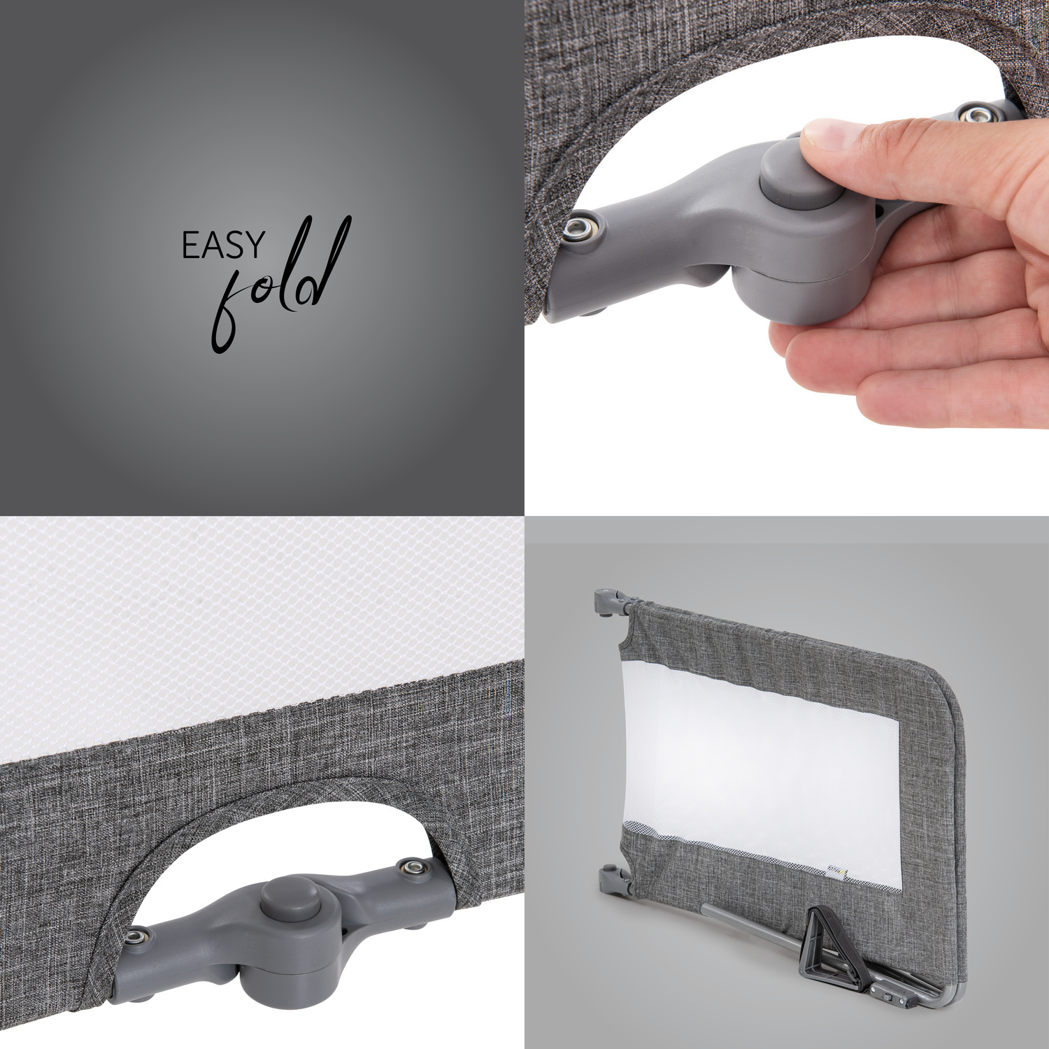 Hauck Sleep'n Safe Plus XL -turvalaita, Melange Grey